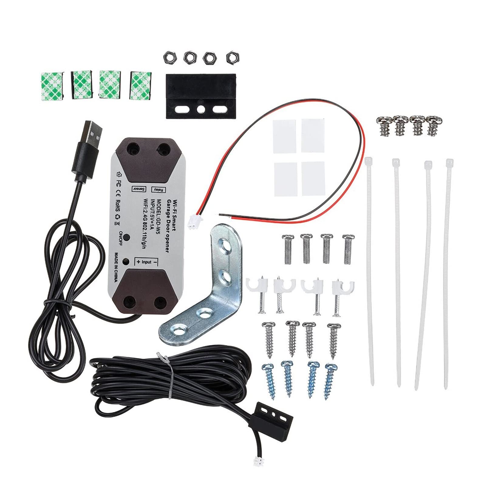 Garage Door Sensor Opener Remote Controller WiFi Switch Smart Home App Alert Tuya Smart Life No Hub Need