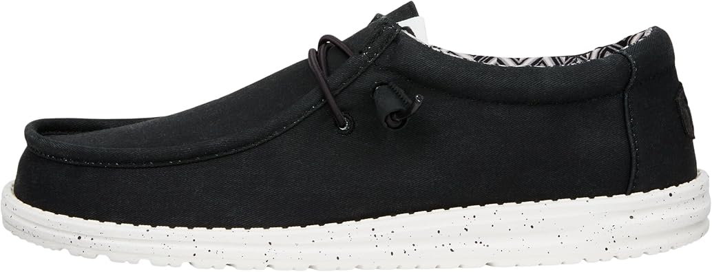 HEYDUDE Mens Wally Stretch Canvas Loafers | Lightweight Slip On Shoes | Casual Walking, Travel & Everyday Style