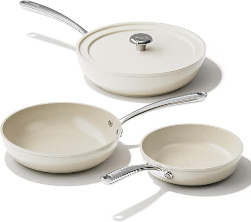Redchef Keramik Pfannenset 20/24/28 cm, Antihaft Keramikpfanne mit Keramikbeschichtung, PTFE