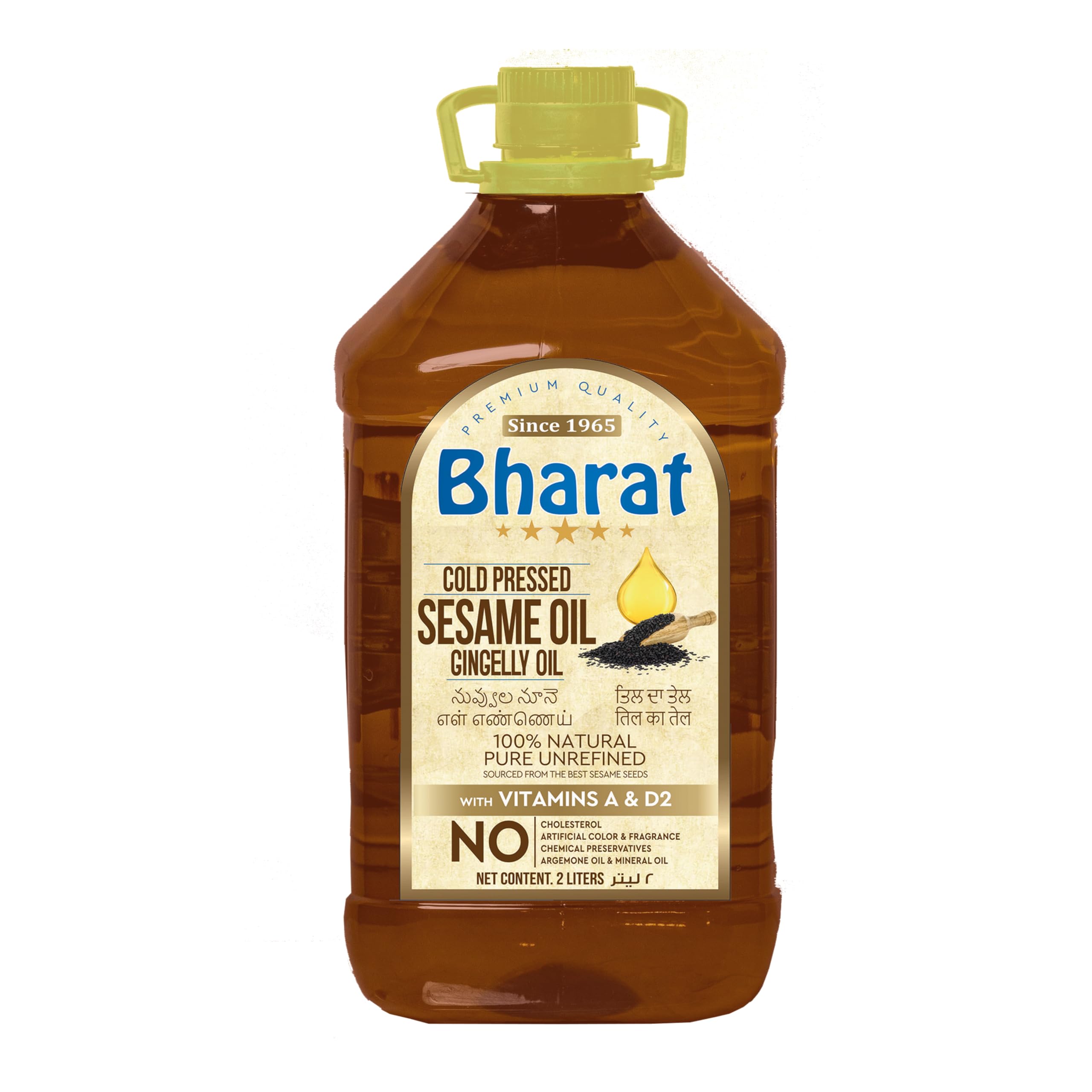 Bharat Sesame Oil (Gingelly) Cold Pressed 2 LitreBharat Sesame Oil (Gingelly) Cold Pressed 2 Litre