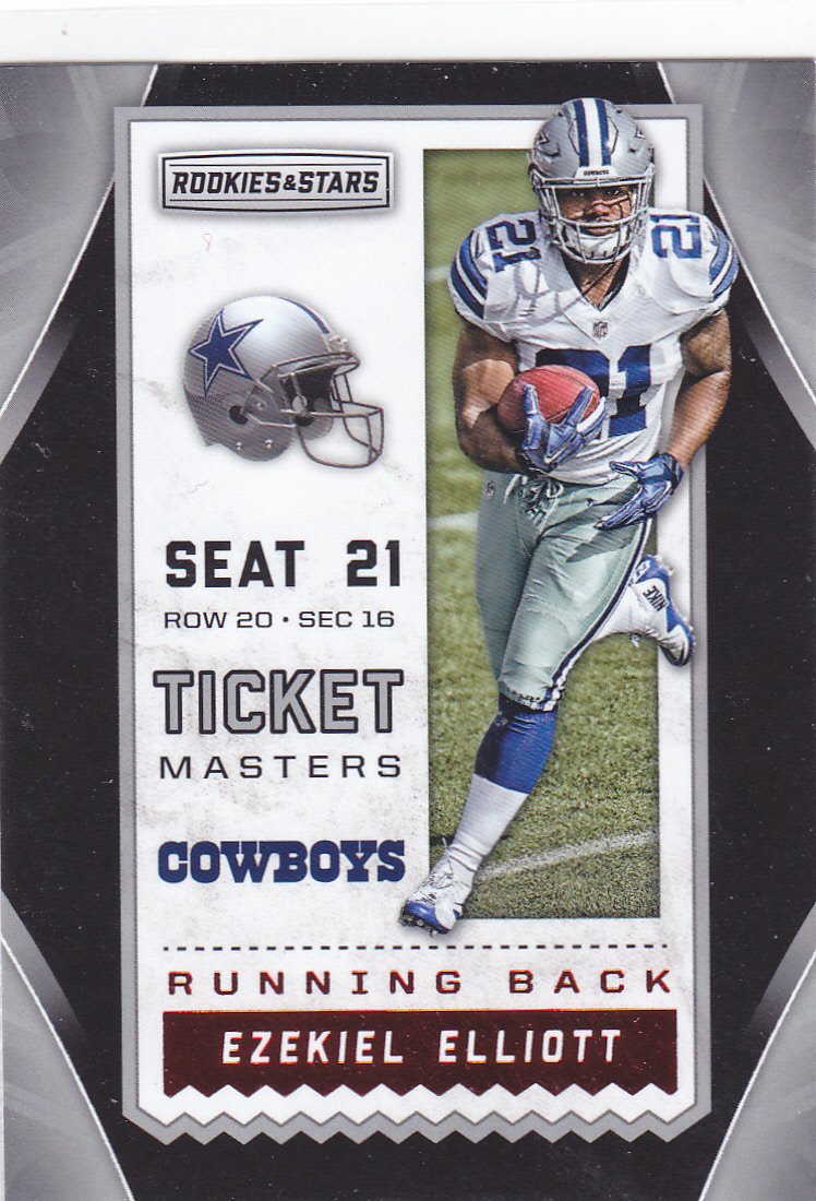 2016 Panini Rcs And Stars Ezekiel Elliot Ticket Masters Insert