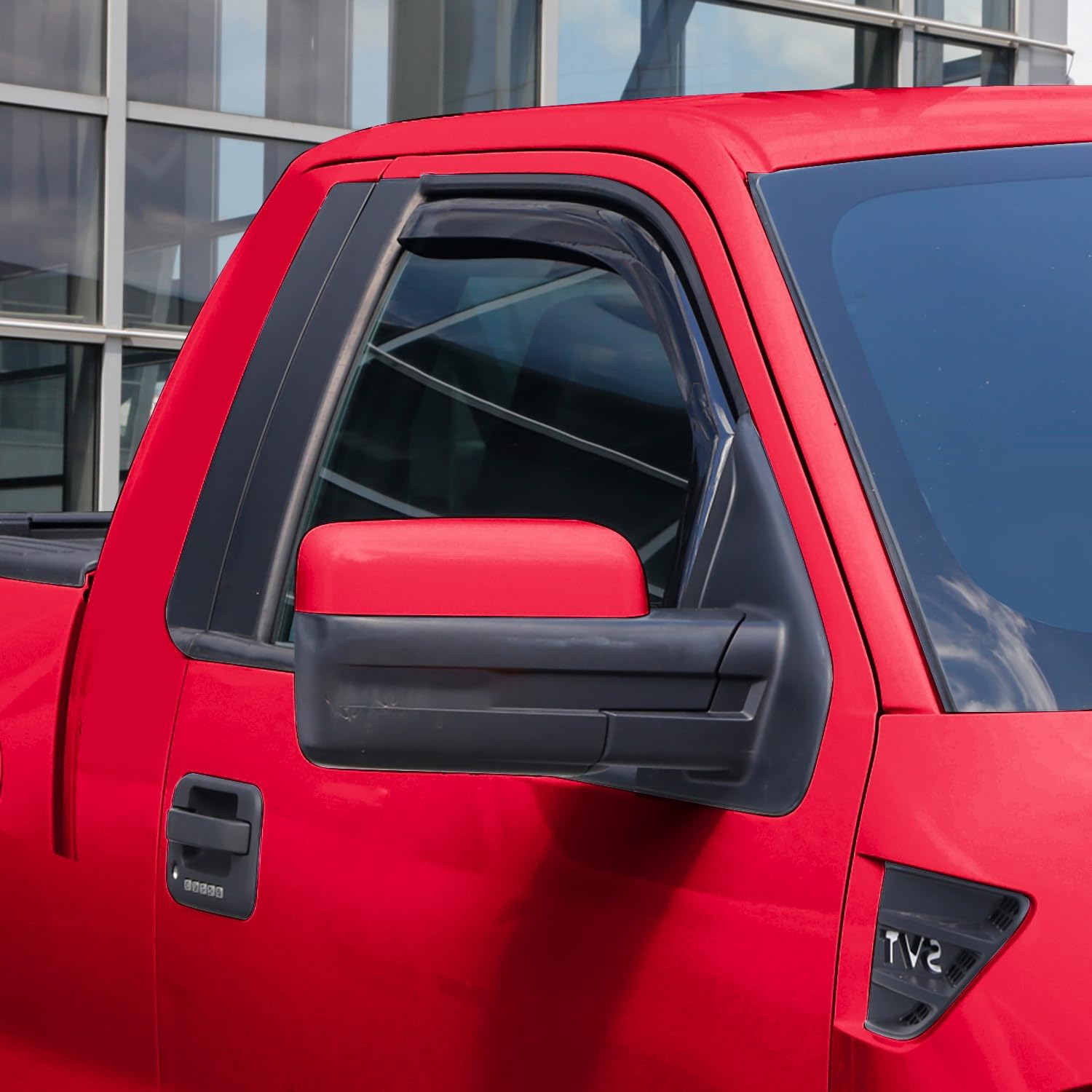 Voron Glass in-Channel Extra Durable Rain Guards for Trucks Ford F-150 2009-2014 Regular Cab, Window Deflectors, Vent Window Visors, 2 Pieces - 210016