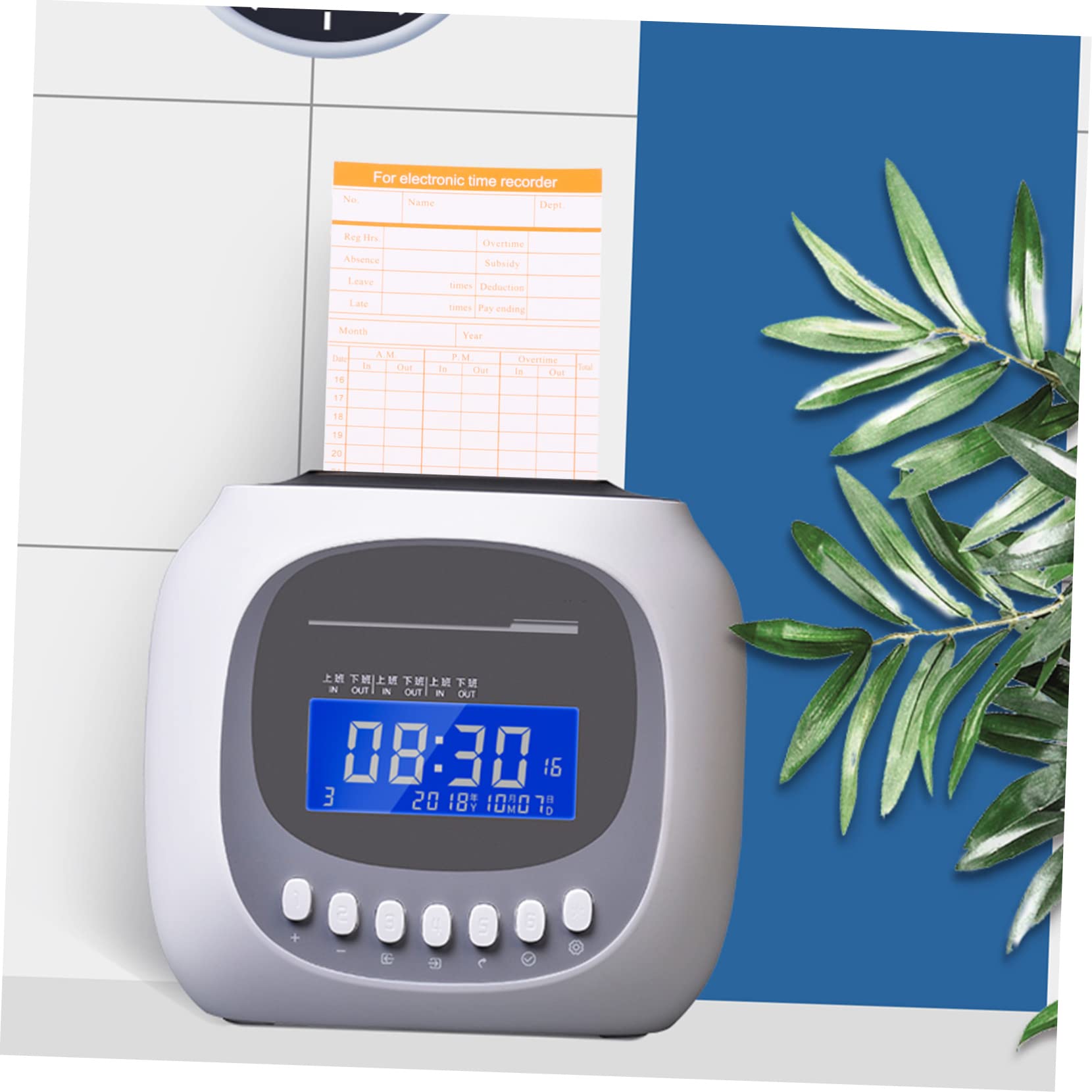 Uonlytech Cartoncini Timbratura Oraria per Registro Presenze, Formato Mensile a Doppia Facciata, Cartoncino Chiaro e Facile da Usare per Rilevazione Presenze