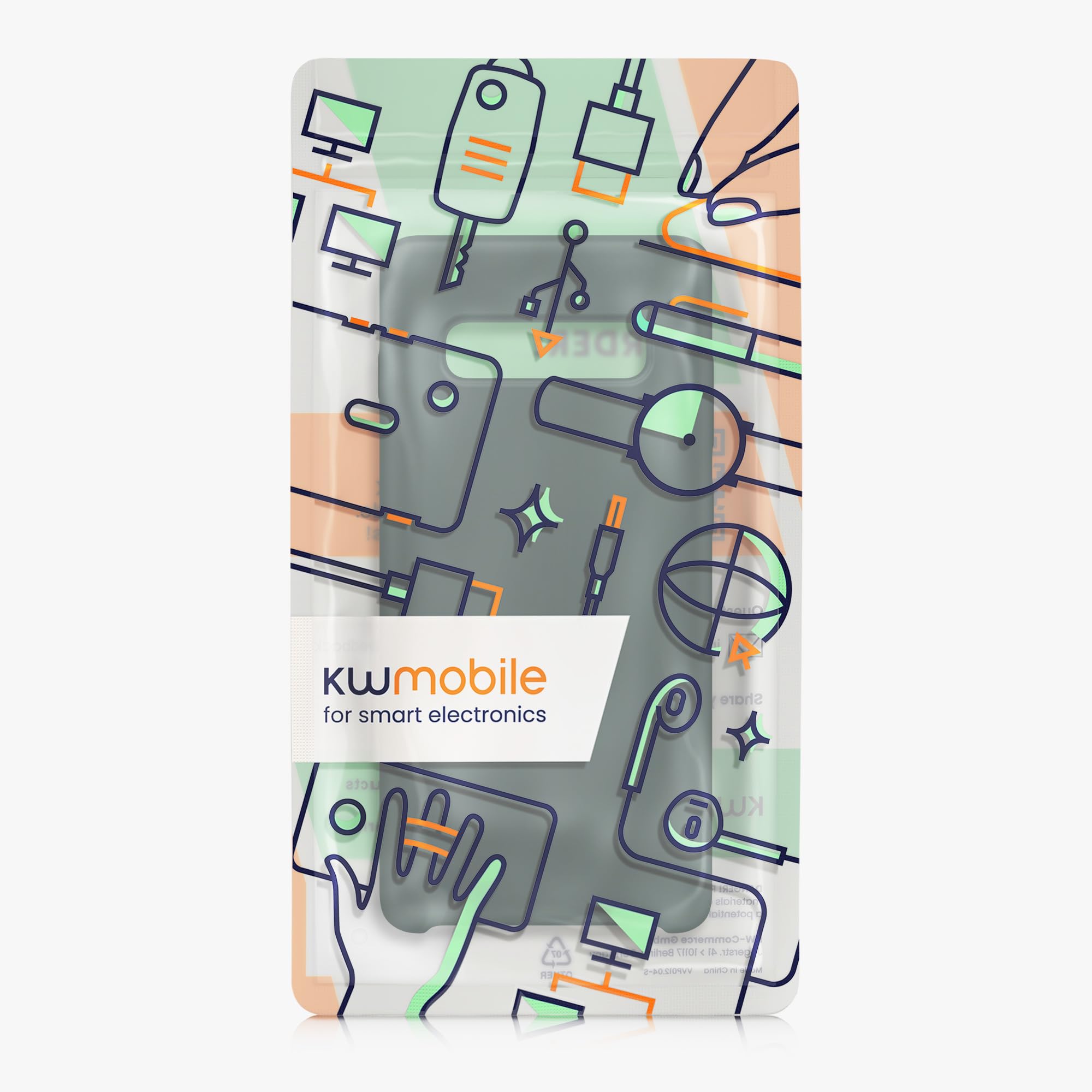 kwmobile Case for Samsung Galaxy S10 Plus / S10+ Case - Soft Cover - Shockproof Silicone - Wireless Charging Blue Green — view 7
