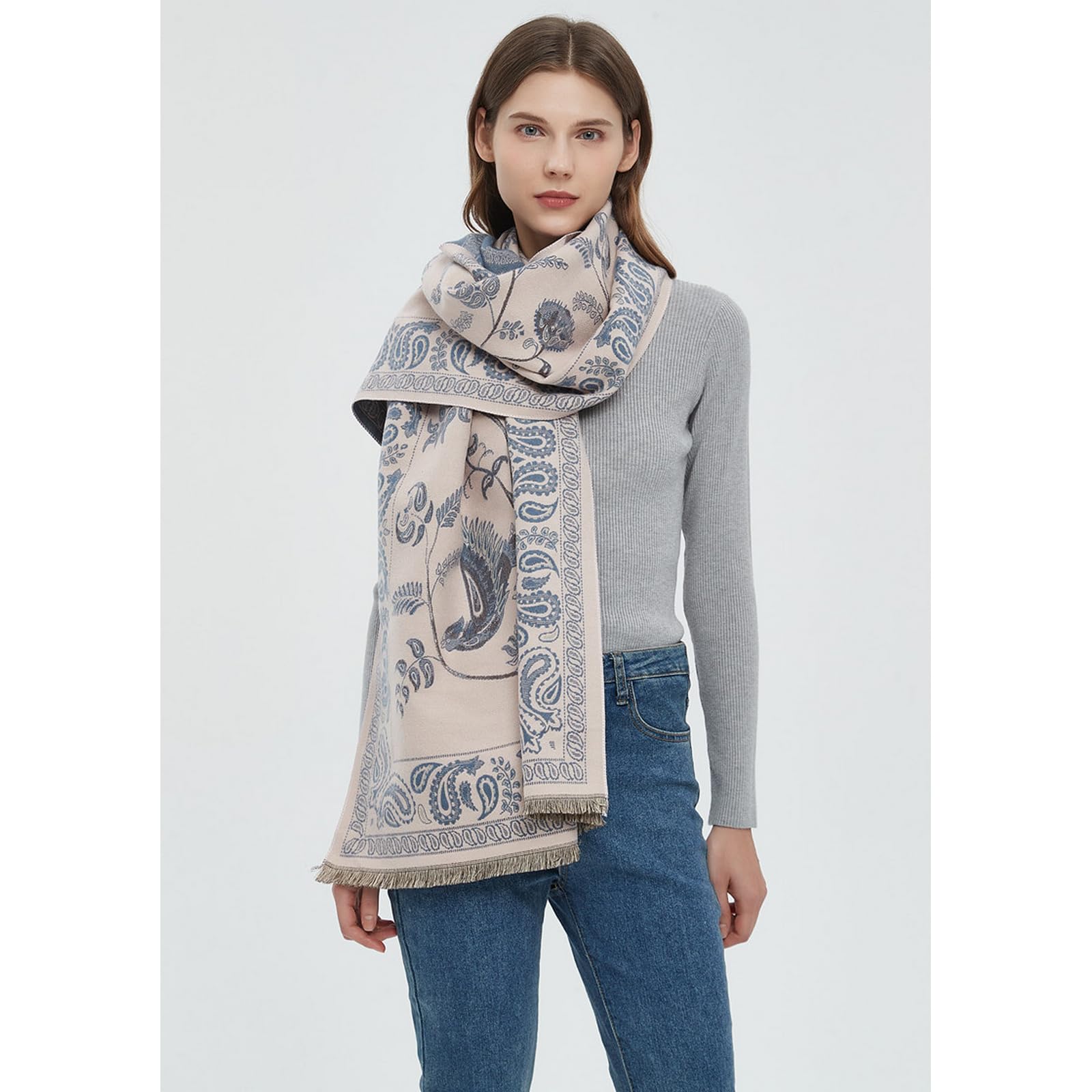 Foulard Donna Scialle Morbido Scaldacollo Caldo Alla Moda Autunno E Inverno Due In Uno