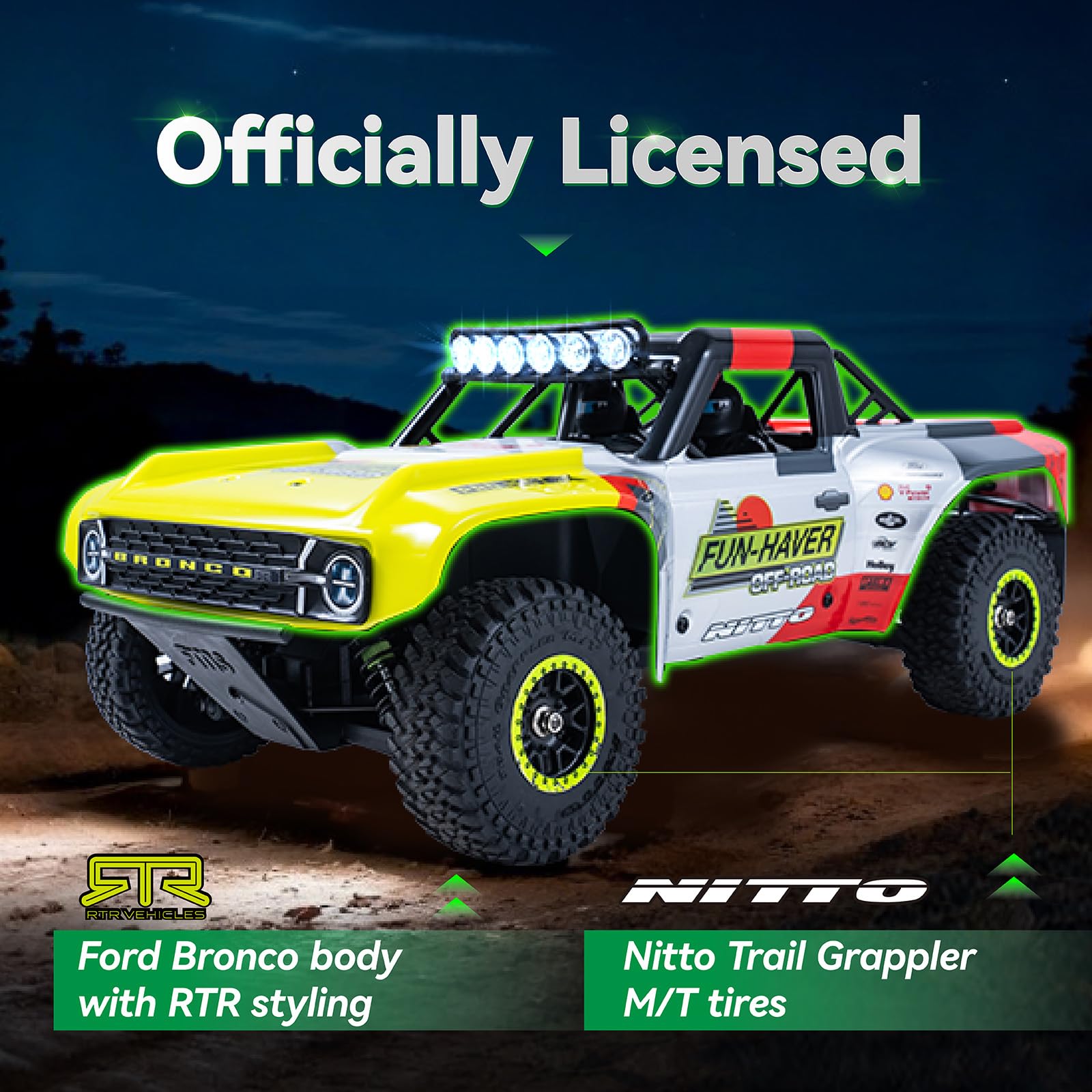 Amazon | BEEZRC FMS 1/18 フォード ブロンコ RTR EB RC ショート