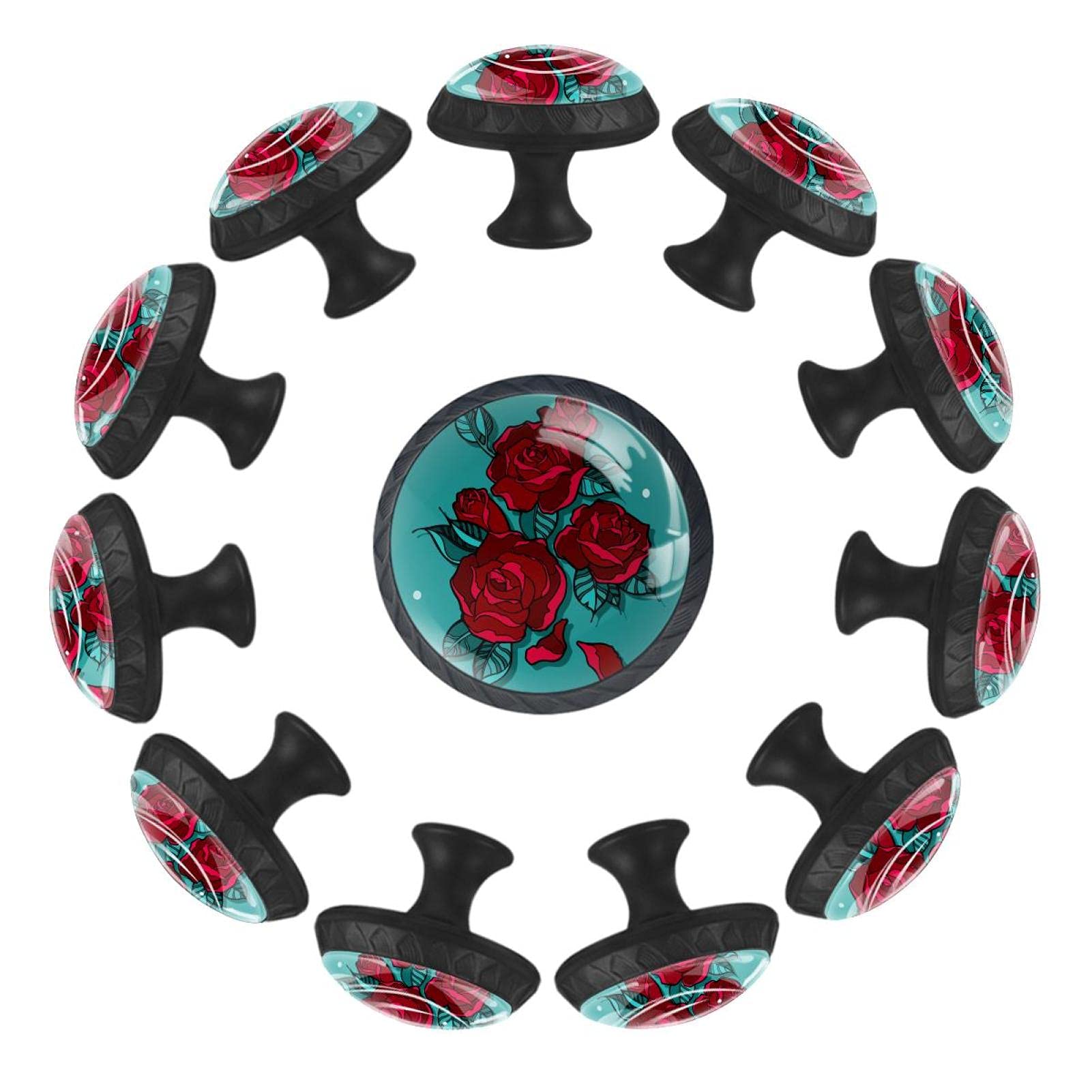 Boutons de tiroir roses rouges pour décorer la chambre à coucher et la crèche
