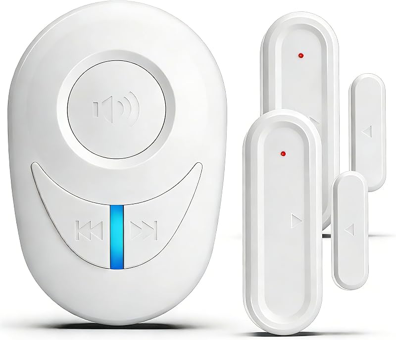 Door Chime, Upgraded Wireless Door Alarm Opened, Magnetic Contact Sensor