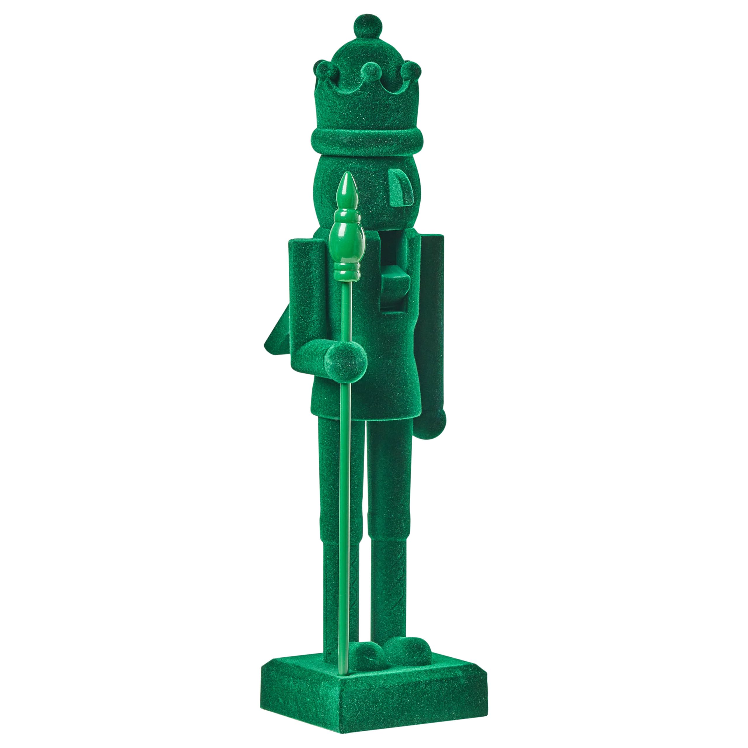 Beliani Lot de 2 Figurines Casse-Noisettes en Synthétique Décoration de Noël Vert Flatey