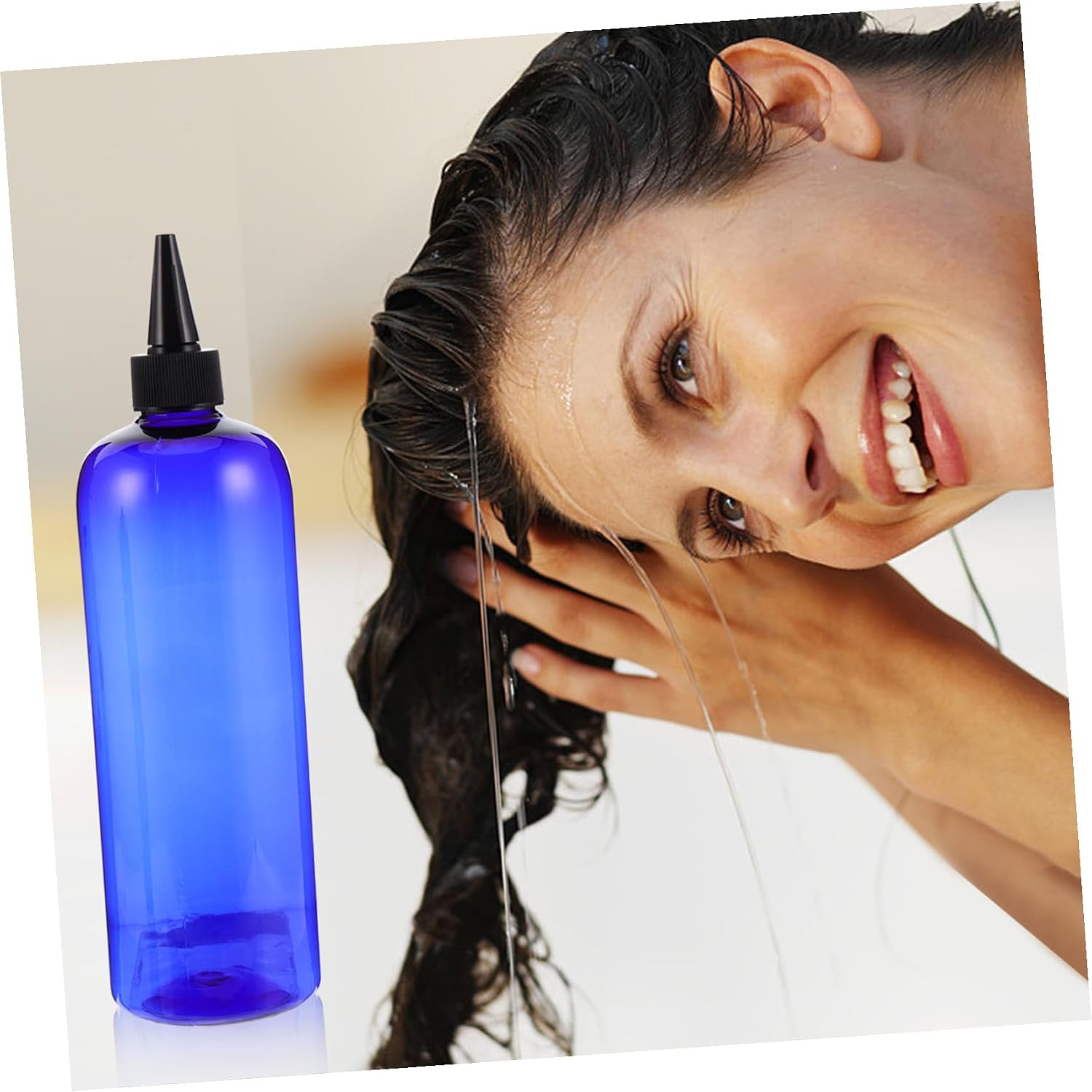 Baluue 6pcs Hair Color Applicator Bottles Refillable Squeeze Containers for Hair Dyeing Pointed Nozzle for Coloring and Treatments