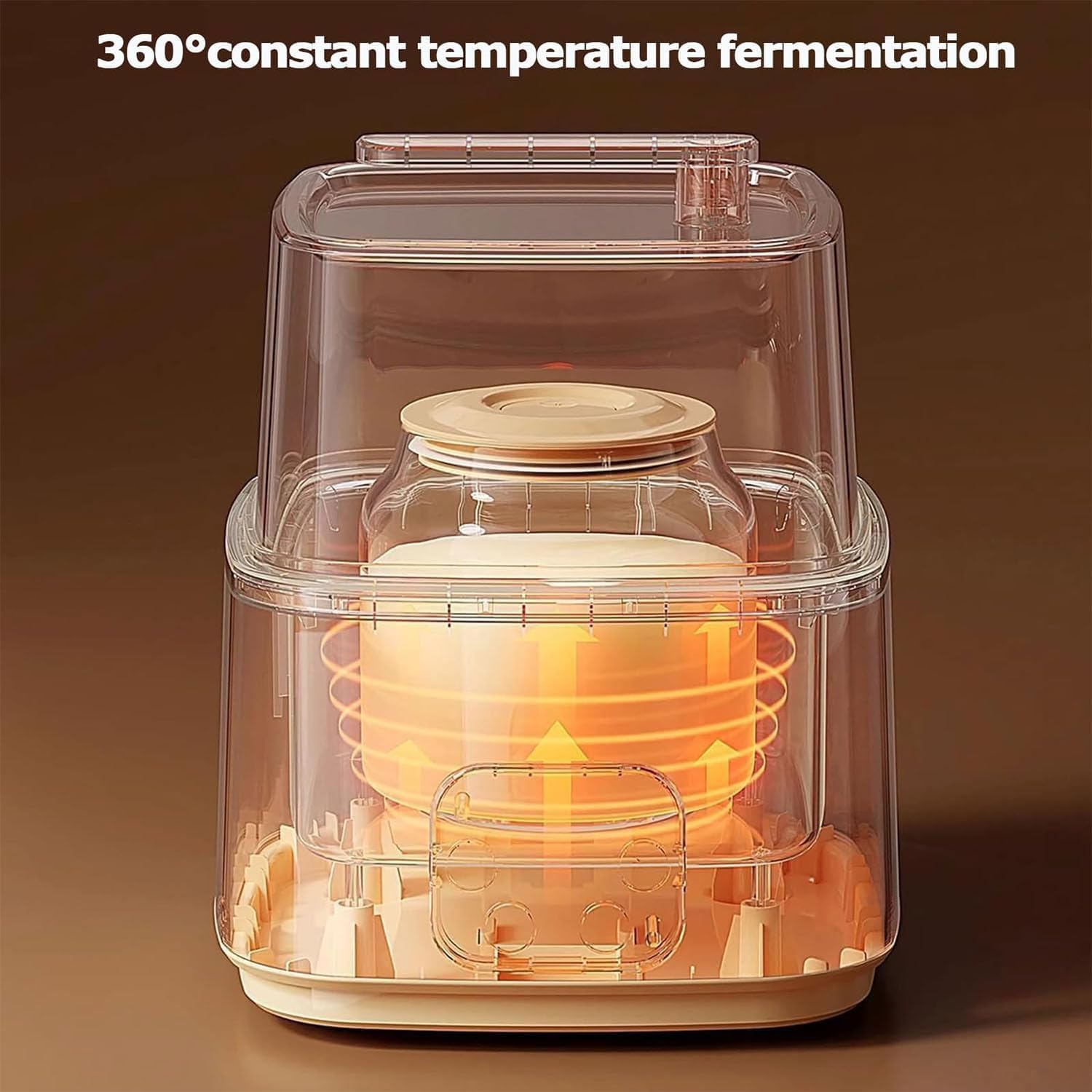 Máquina Automática Para Hacer Yogur, Yogurtera Eléctrica De 1L+2L Con Panel Táctil LED, Vejigas Internas Dobles Separadas Y Sincronización Inteligente De Temperatura Constante Para Yogur, Kimchi