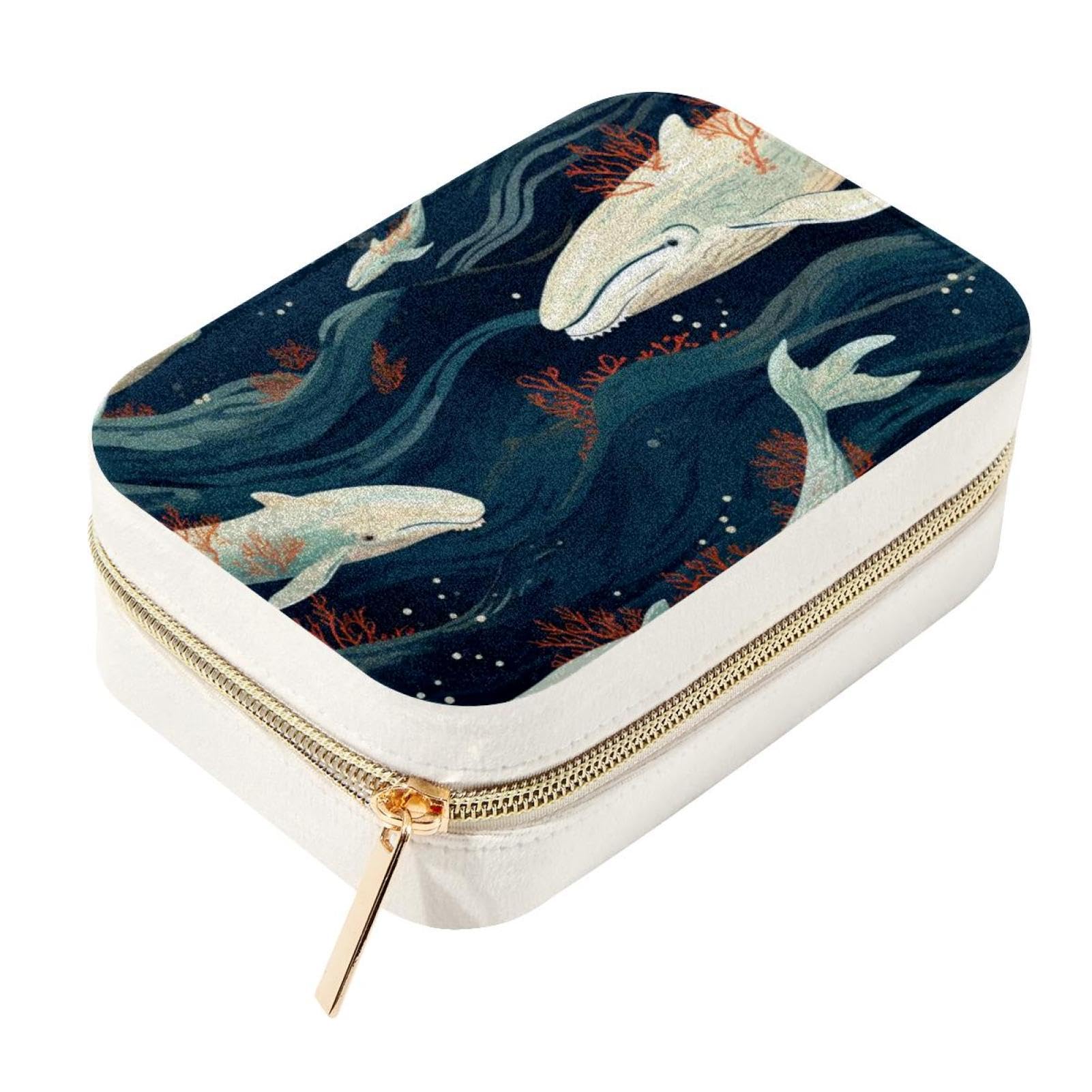 Boîte de rangement à bijoux portable en velours pour bagues et boucles d'oreilles