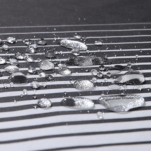 Miniatura 3 de Cortina de ducha de tela degradada (72 pulgadas de ancho x 72 pulgadas de alto, negro Lyon)