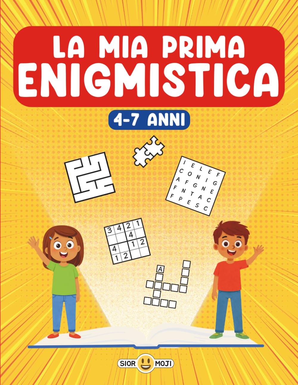LA MIA PRIMA ENIGMISTICA - LIBRO PER BAMBINI (CRUCIVERBA - PAROLE INTRECCIATE - SUDOKU - TROVA LE DIFFERENZE - UNISCI I PUNTINI E TANTO ALTRO): ... per bambini 4-5-6-7 anni - Formato Grande