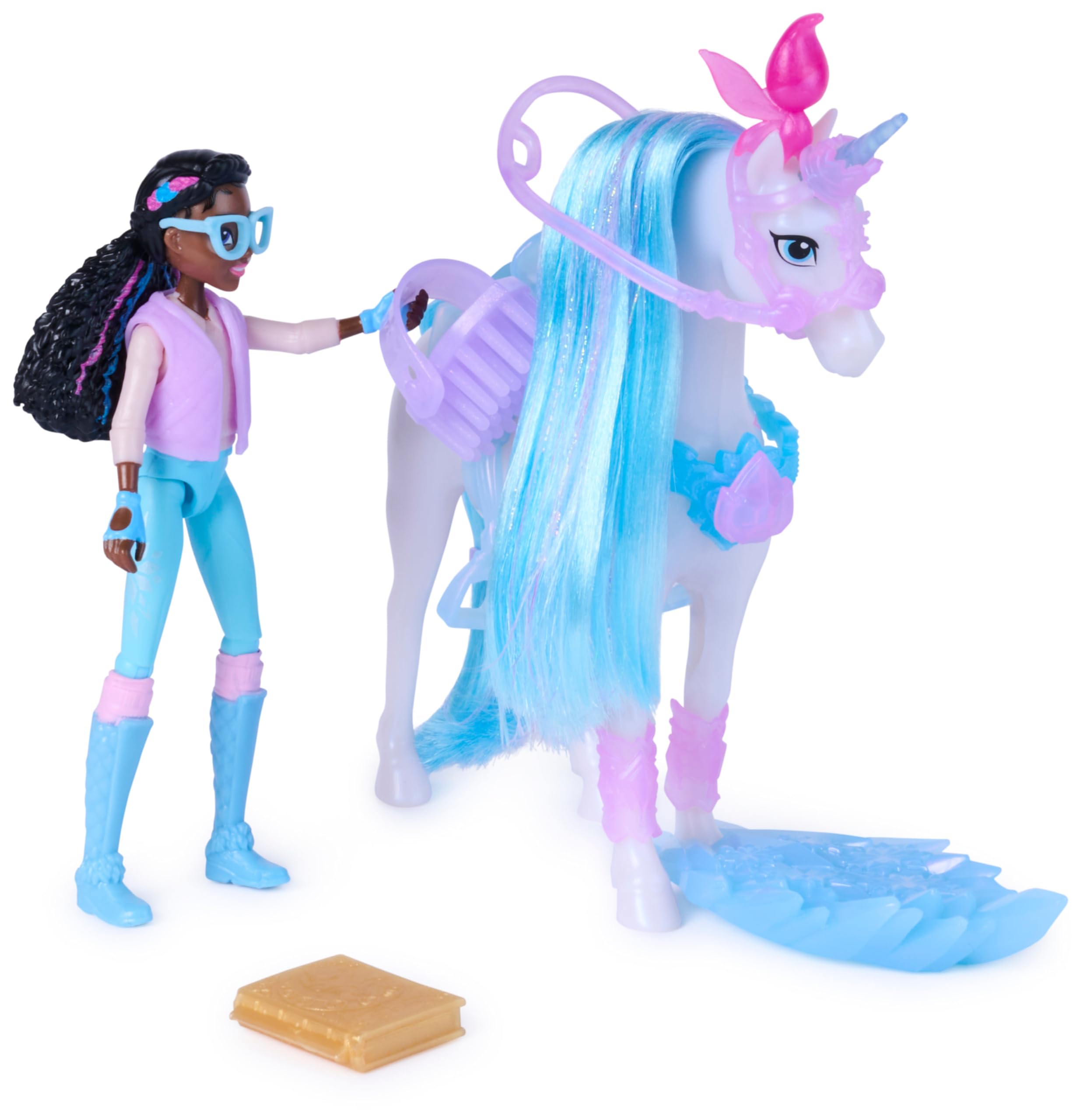 Unicorn Academy, Glacier's Gemstone Adventure con Bambola Layla e 13 Accessori, Bambole e unicorni Giocattolo per Bambine dai 4 Anni in su