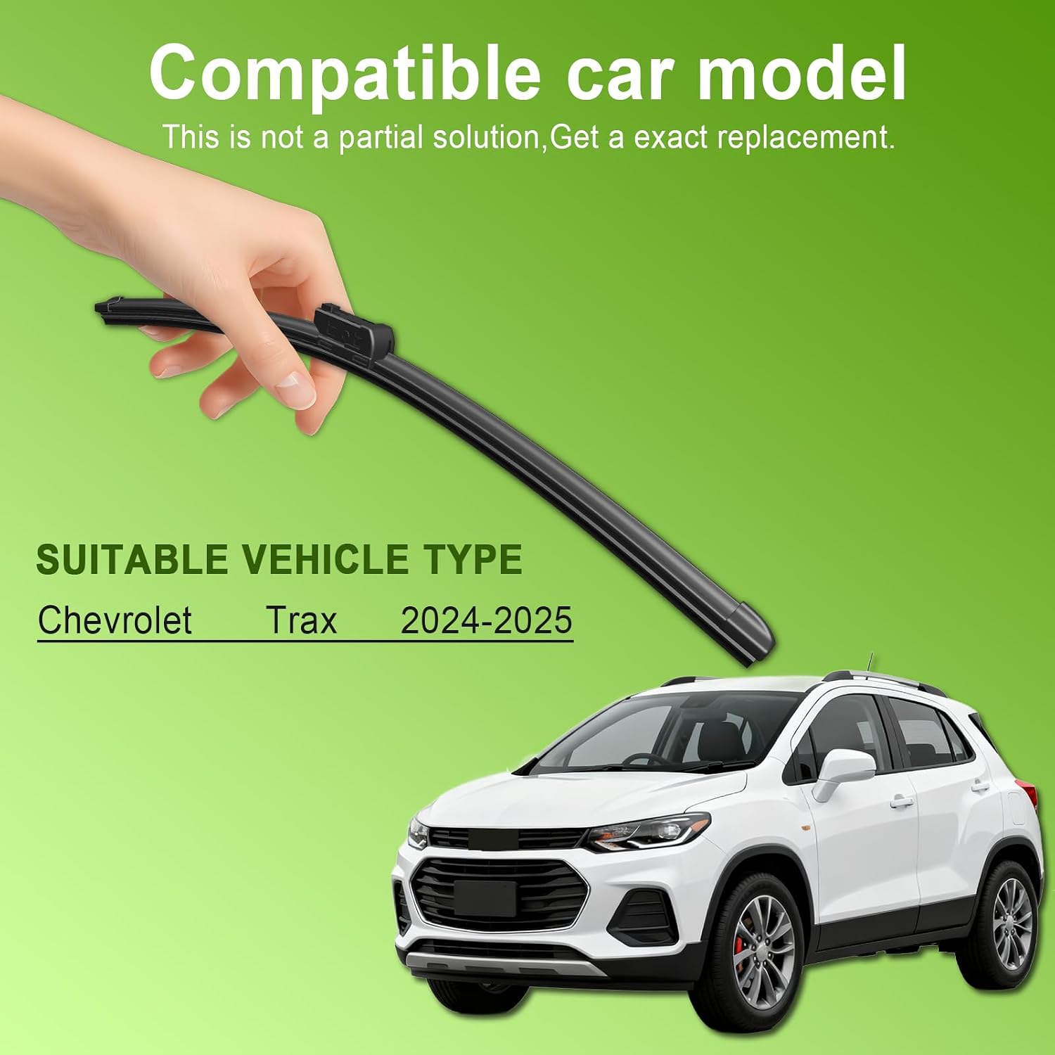PARRATI® 3PCs Windshield Wiper for Chevrolet Trax 2024-2025 Exact Replacement - 26+14+11 - All Season Graphene Coating Quiet Streak Free
