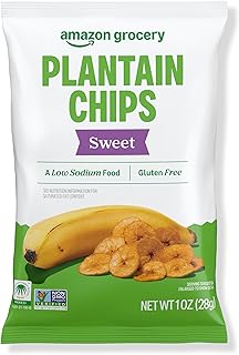 Amazon Grocery, Sweet Plantain Chips, 1 Oz, 36 Ct (Previously Amazon Fresh, Packaging May Vary)