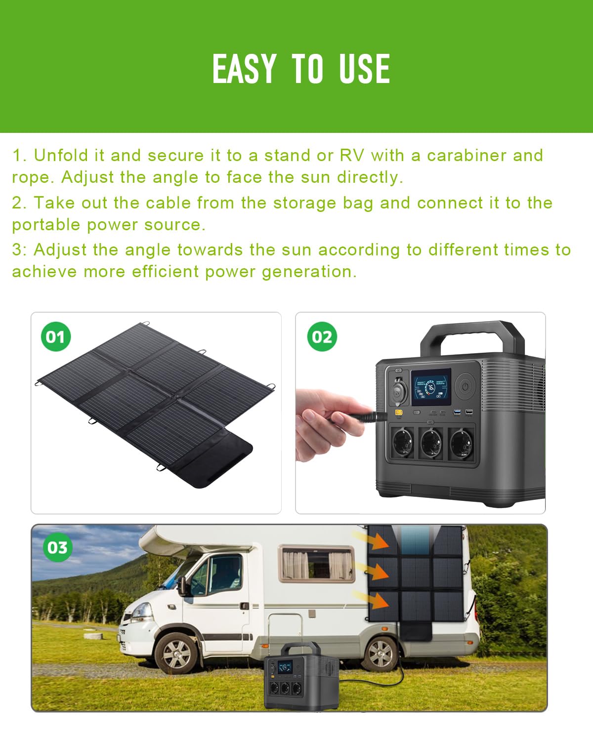 Pannello Solare Pieghevole da 120 W, Caricatore IP67 Impermeabile e Antipolvere, Alta Efficienza di Conversione 22%, Portatile per Campeggio