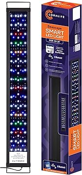 Coralife Fish Tank Aquarium Seascape WiFi/Bluetooth SMART LED Light Fixture, 30-36"