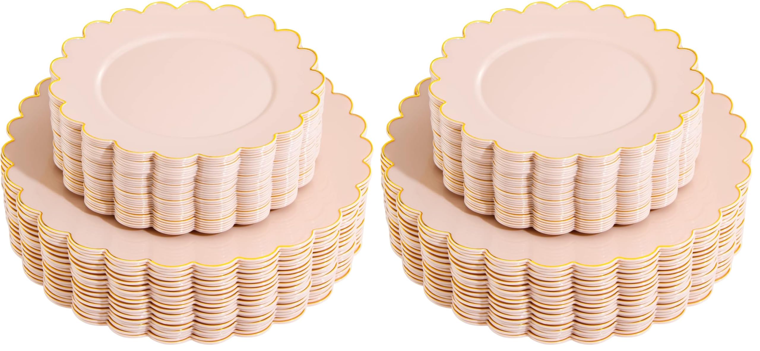 Gold Rim Disposable Plates - Party & Wedding Plates -20 Gold Rim Disposable Plates - Party & Wedding Plates -20