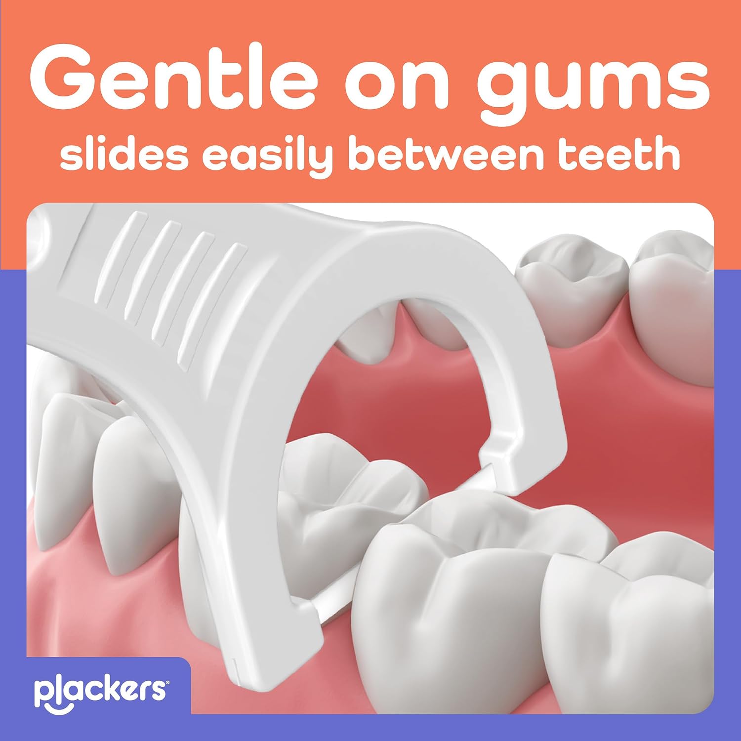 Plackers® Gentle Line® Floss Picks, Super Soft, GentleSlide® Fiber Made Without PTFE, Slides Easily Between Teeth, Fresh Mint, 150 Count