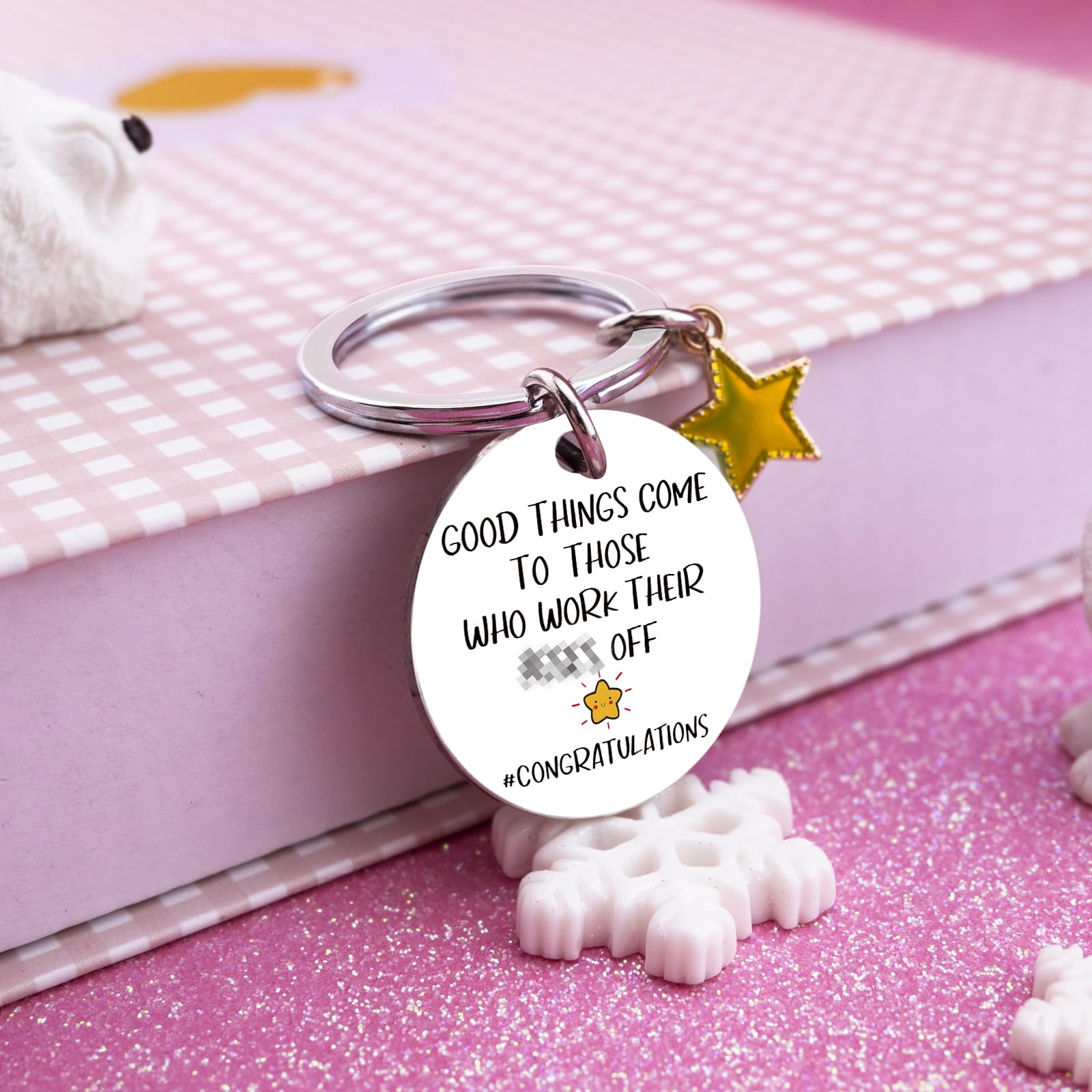 Congratulations Gifts for Women Men Promotion Gifts for Women Men Congratulations Gift for Coworker New Job Keychain