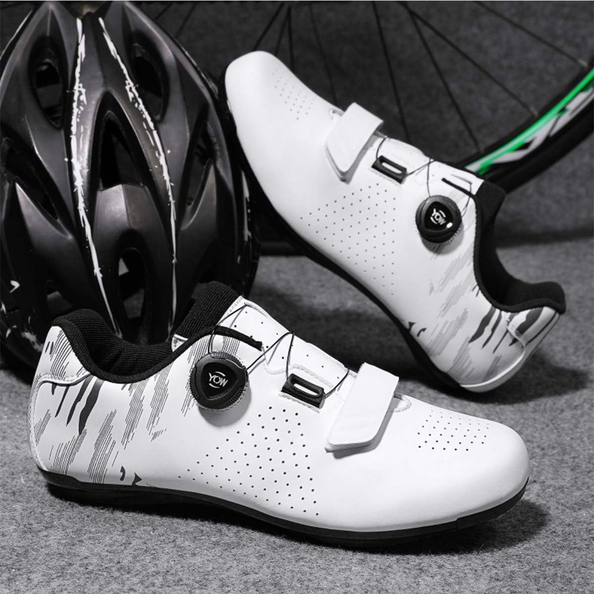 Zapatillas de Ciclismo para Hombre Compatibles con Look System | Zapatos Bicicleta de Carretera Unisex Respirables Estatica Spinning