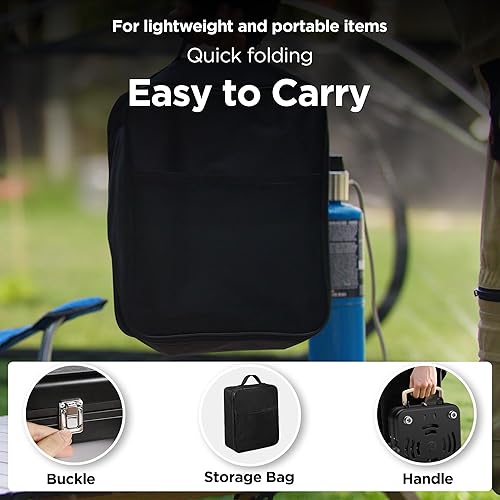 Miniatura 9 de Estufa de propano para acampar de 2 quemadores con bolsa de transporte, quemadores ajustables de 17500 BTU, estufa de gas plegable portátil para