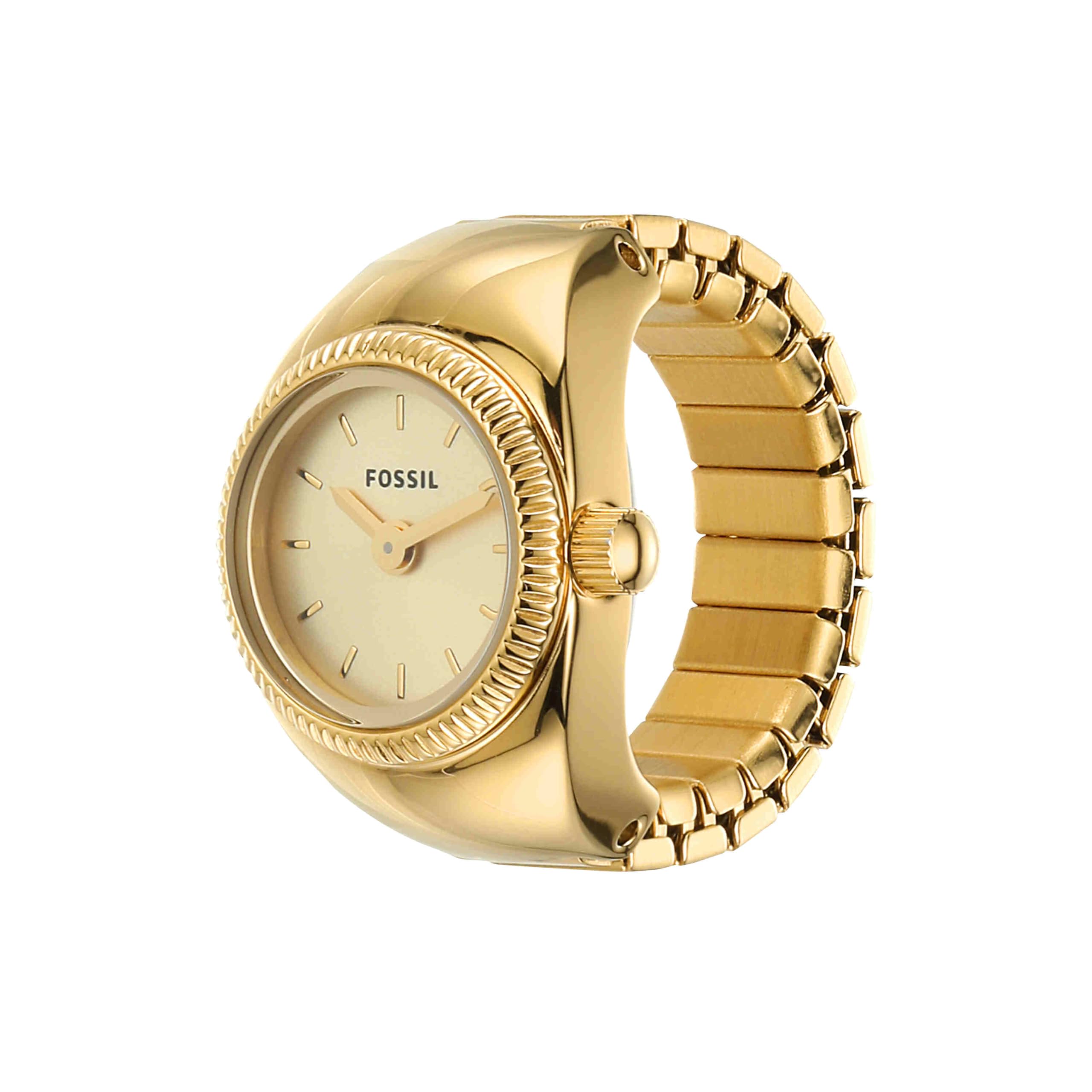 FOSSIL Montre Ring pour Femmes, Mouvement à Quartz à Deux Aiguilles avec Bracelet en Acier Inoxydable