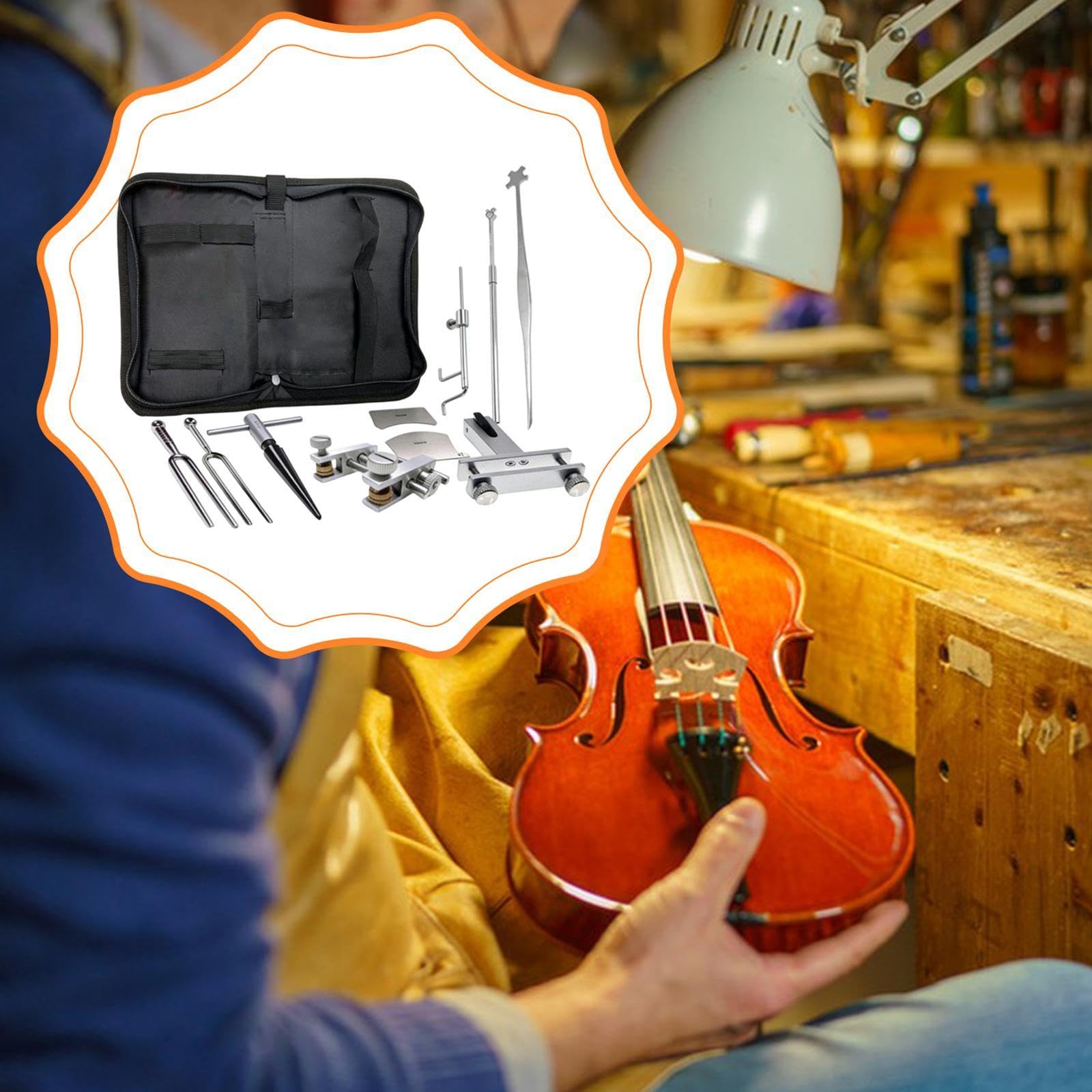 Präzisions Violin Wartungsset Mit Koffer 11-Teilig