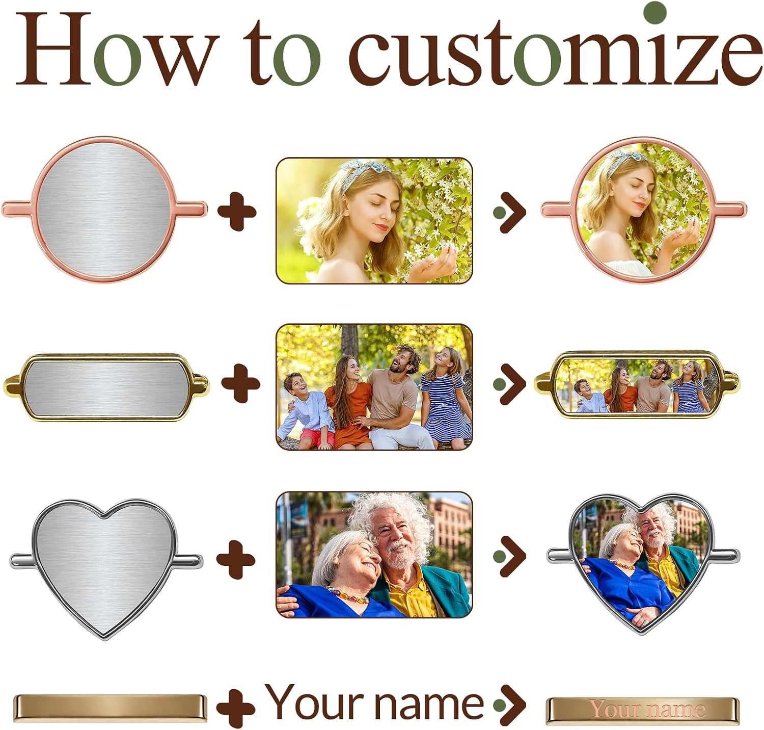 Custom Watch Band Charm for Smartwatch Personalized Magic Band Locks with Photo for Women Men Couples Weddings Birthdays image 4