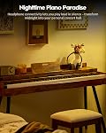 STRICH 88 Key Piano numérique, Hammer-Action Weighted Clavier, Couverture de bureau de pleine taille Piano électrique avec support, 25Wx2 Haut-parleurs, écouteurs, trois pédales, SDP-350S(Style de mobilier)