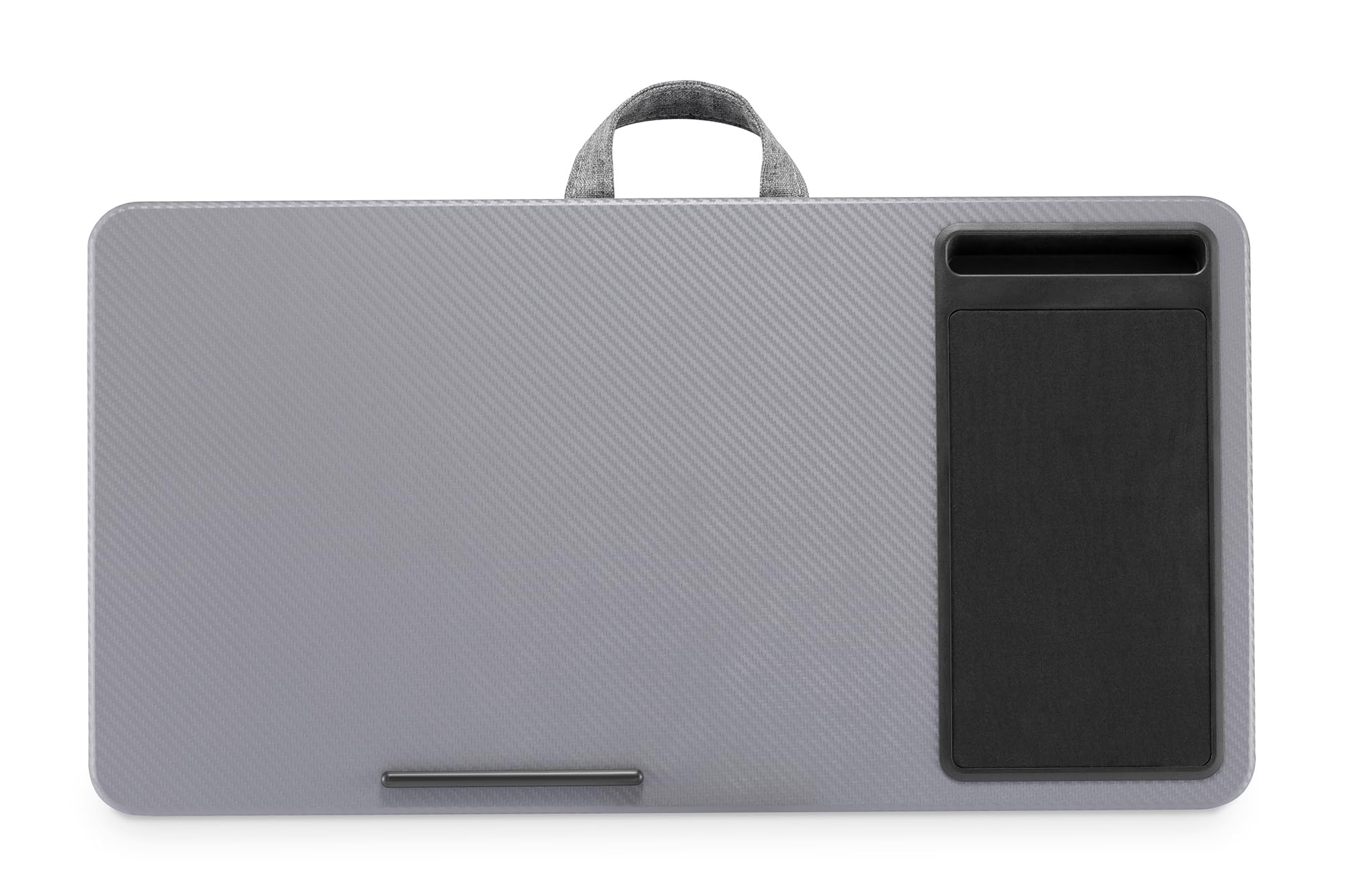 DIGITUS DA-90441 - Cojín para portátil - para portátiles de 17" - con Soporte para Smartphone - cojín para portátil - Mesa para portátil para Trabajar cómodamente Desde el sofá o la Cama - Gris