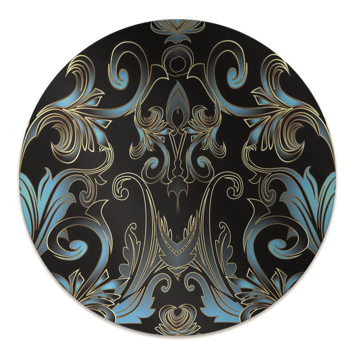 Tapis de chaise protecteur de sol en PVC premium au design baroque pour bureau de prestige
