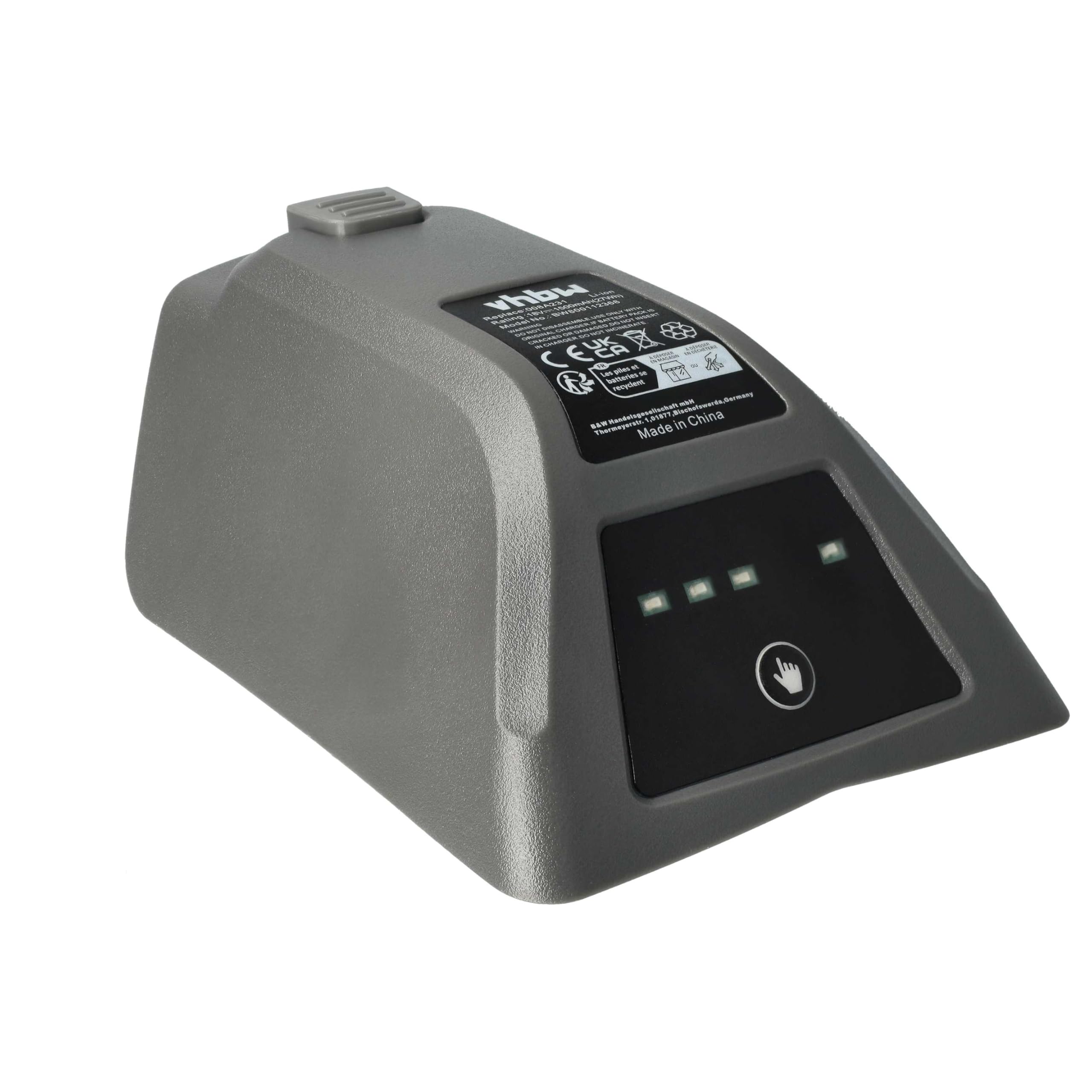 vhbw Akumulator kompatybilny z Gardena 8025-20 Comfort wąż ścienny 35 roll-up Automatic Li – zamiennik do 008A231 (1500 mAh, litowo-jonowy, 18 V)