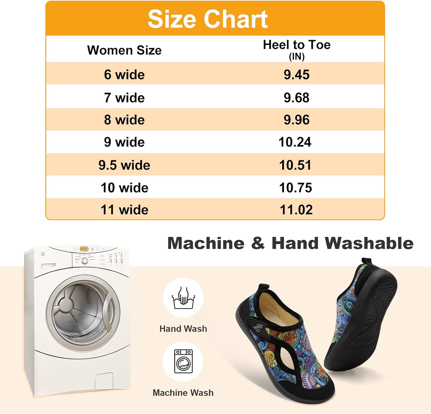 LeIsfIt Womens Slippers Wide Diabetic Shoes Adjustable Arthritis Edema House Shoes Indoor Outdoor Slippers - Image 6