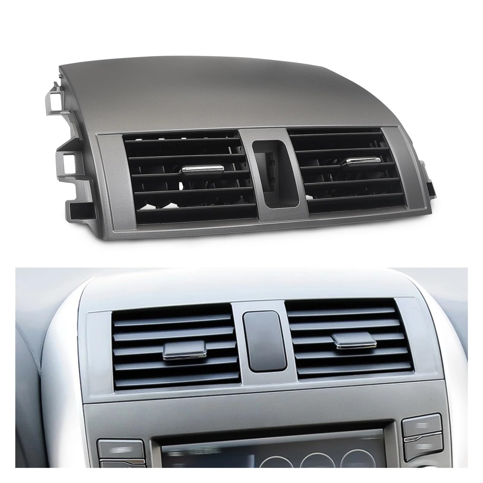 ZHOUKAIDM Air Conditioning Vent Center A/C Outlet Air Vent Panel Fit for Toyota Fit for Corolla 2008-2013 Conditioning Outlet Panel Cover 55663-02060 55670-02160 Durable