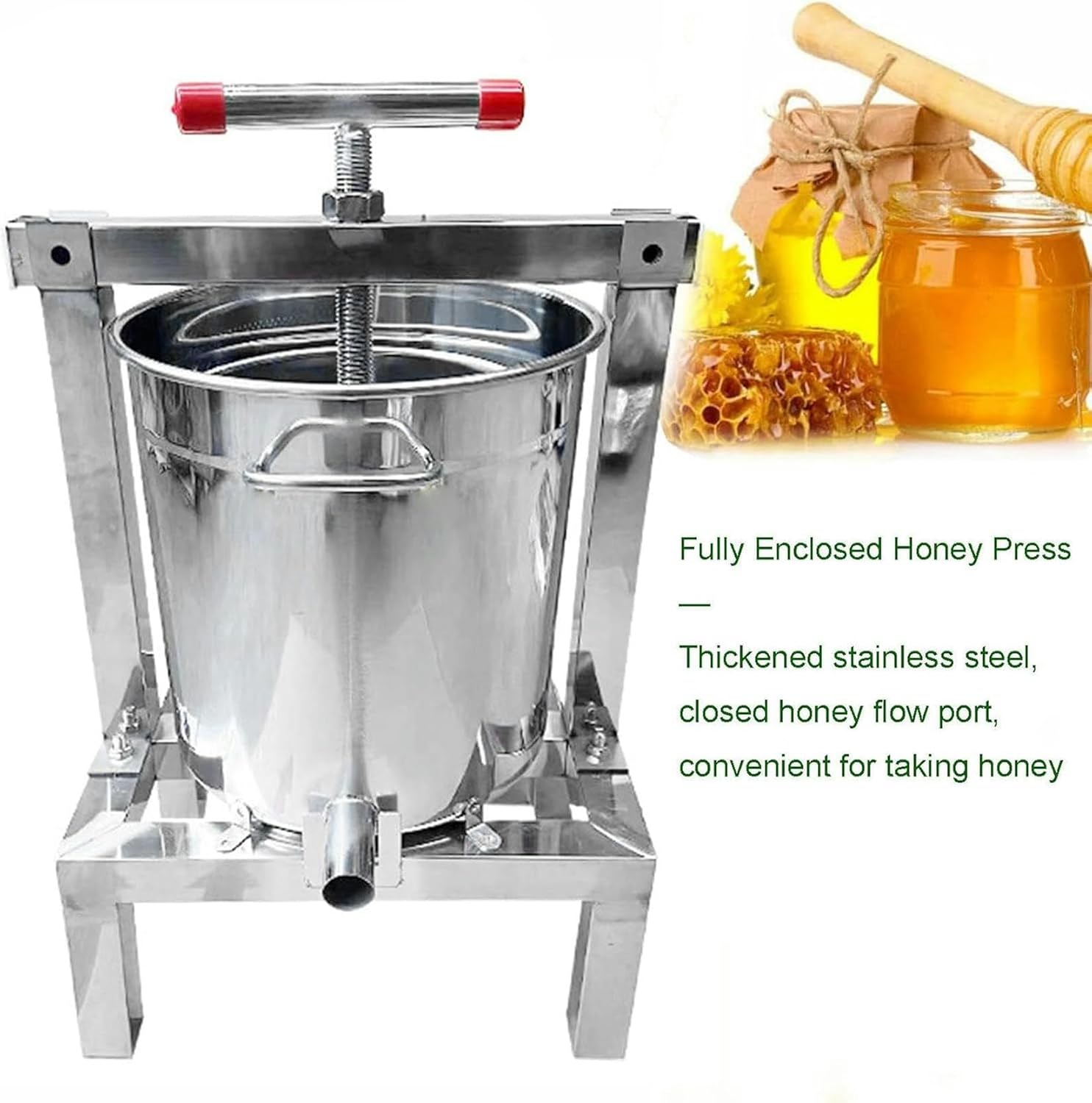 Stainless Steel Manual Honey Presser, Honey Preparer for The Home, Beekeeping Tool