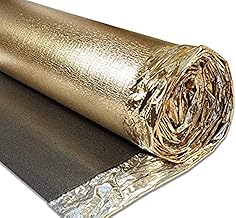 Acoustic Sonic Gold Underlay 5mm Thick - Choose Any Size - for All Wood, Laminate Flooring - Damp Proof Mebrane - Great Sound & Heat Insulation (5mm Thick, 15m2-1 Roll)