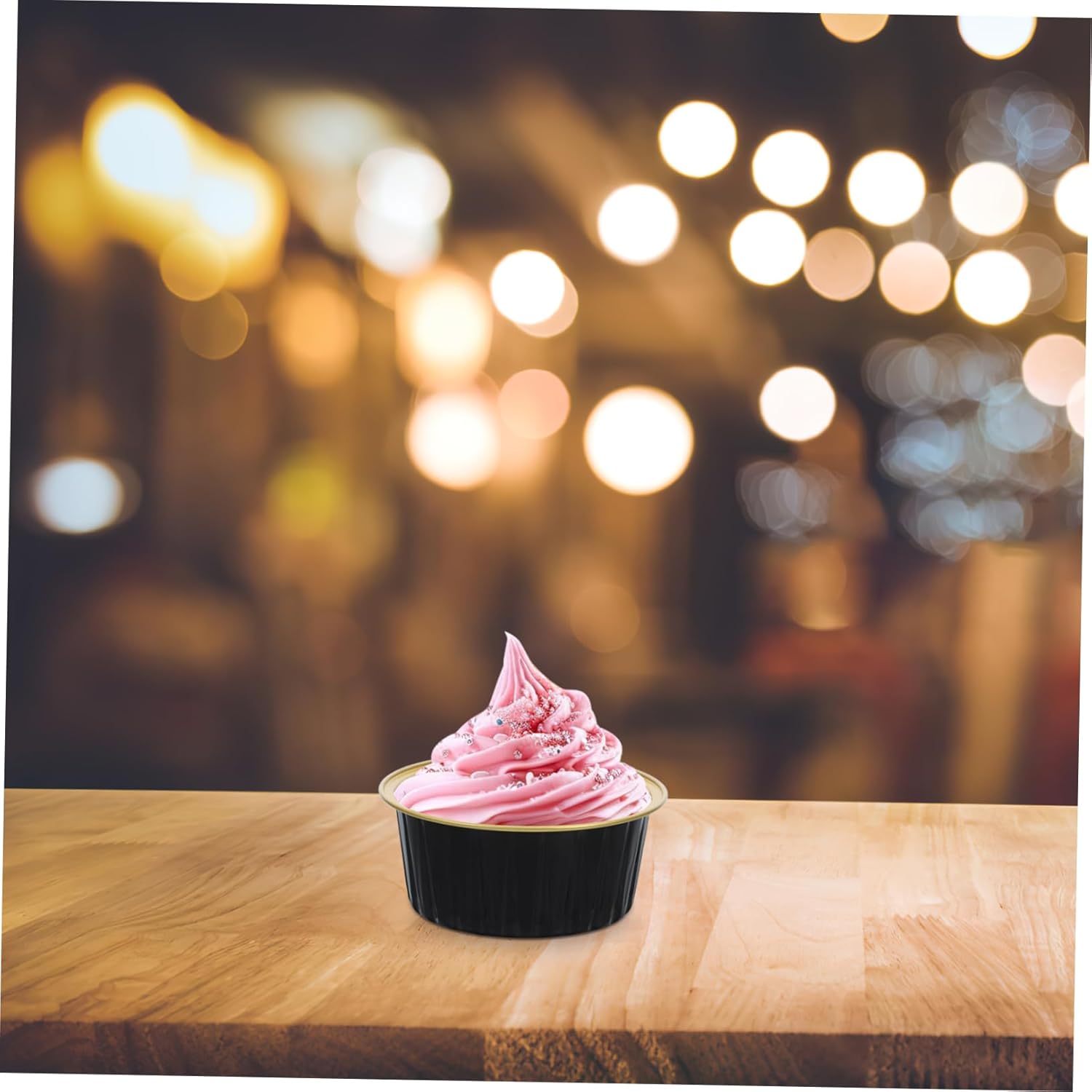 LIFKOME 100pcs Aluminum Foil Baking Cups Lids Heat Resistant for Mini Cakes Brownies Puddings