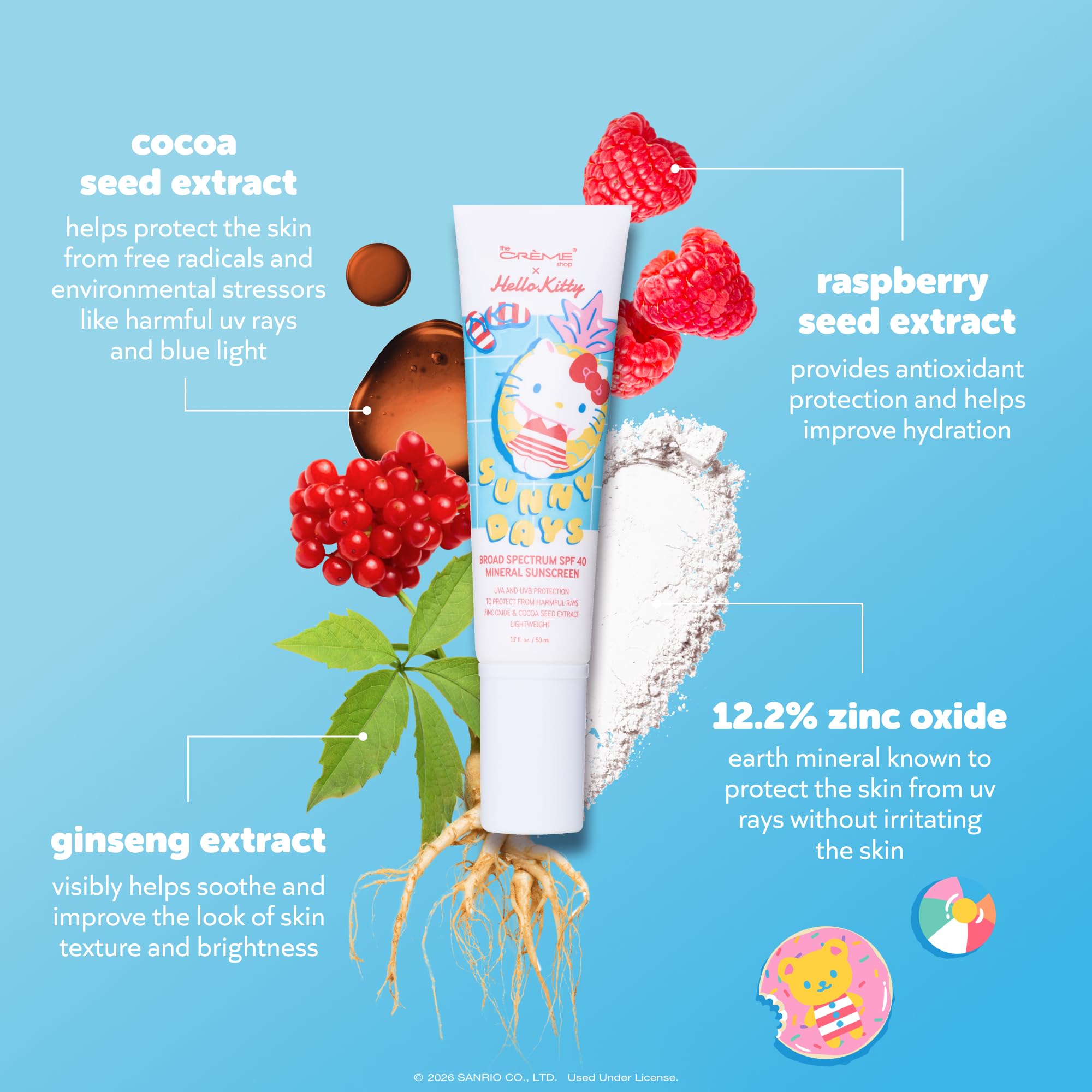 【サリー】クリーム Amazon.com: The Crème Shop x Hello Kitty Sunny Days SPF 40 Mineral