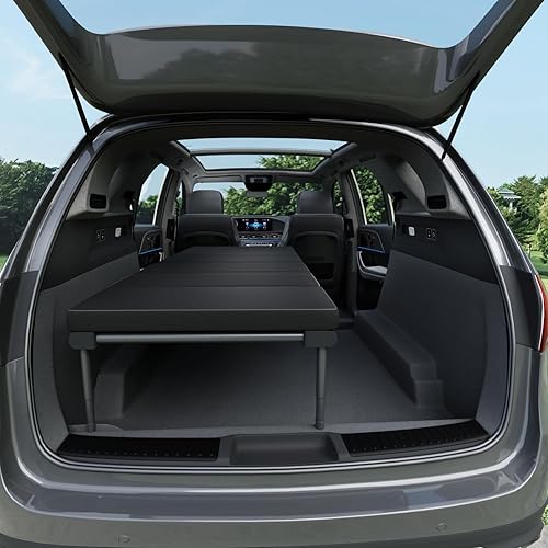 Folding Car Bed with Adjustable Height and Length, Camping Bed 600D Oxford Fabric Carbon Steel Frame,Sleeping Platform for Vehicle ''39.5-71.5 x 33.5 x8.3-10.6"