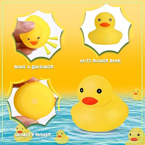 Miniatura 3 de Patos luminosos de goma a granel, juguetes flotantes de baño de bañera de 2.2 pulgadas, mini patos fluorescentes, pato de San Valentín para el