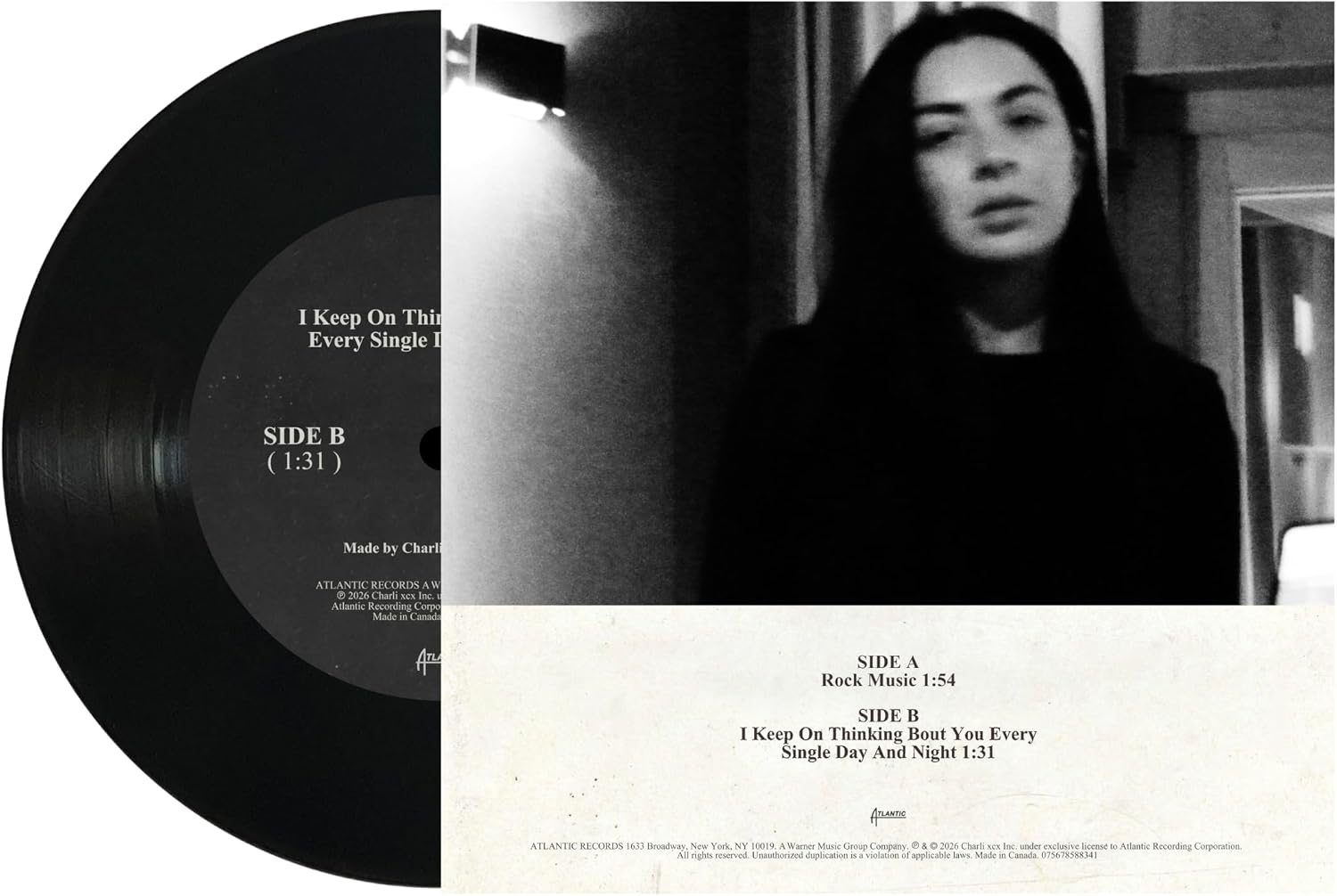 Charli XCX Rock Music Single, Black Record with Sleeve by Unknown Artist — album cover
