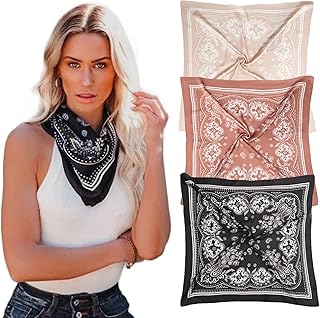 Sponsored Ad - 3 Pcs 27.5 Inches Silk Bandanas Scarf for Women Men Vintage Head Satin Hair Scarfs Wrap Neckerchief Square ...