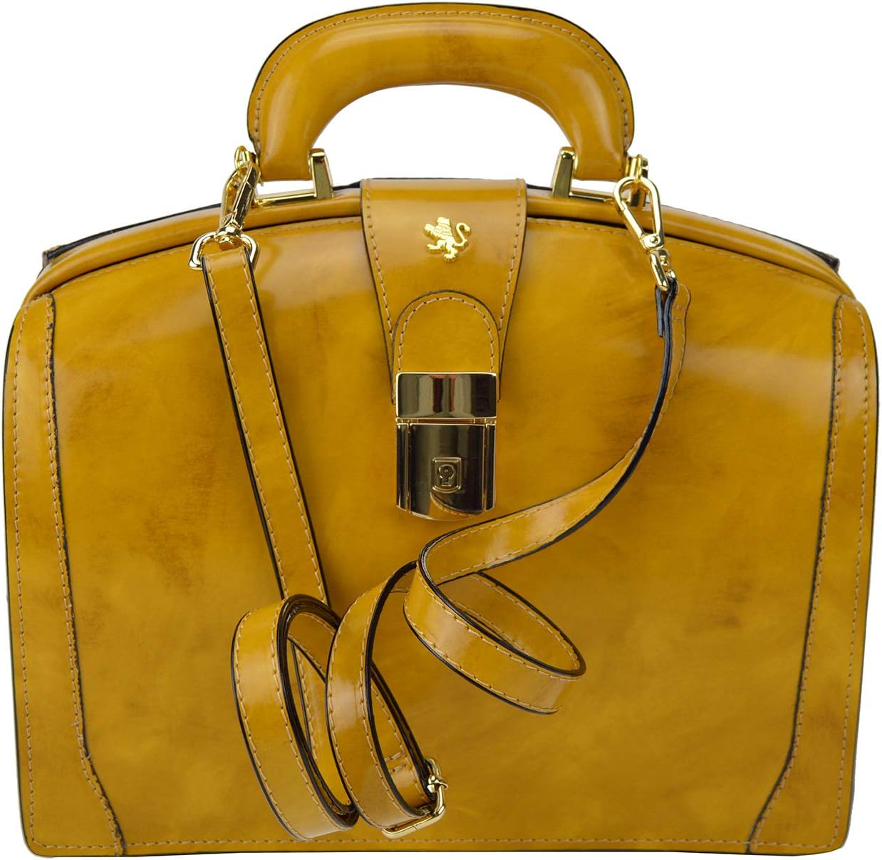 Pratesi Leather Bag Miss Brunelleschi R120/29T Bag in cow leather - Radica Coffee Made in Italy