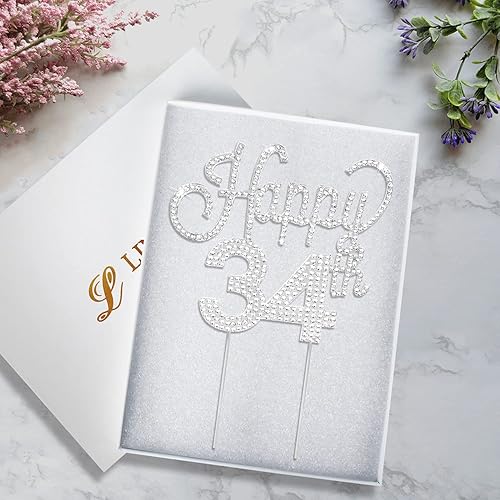 Miniatura 194 de LINGTEER Decoración de pastel de diamantes de imitación dorados para cumpleaños número 15 – Cheers to 15th Birthday Quince años de edad, decoración