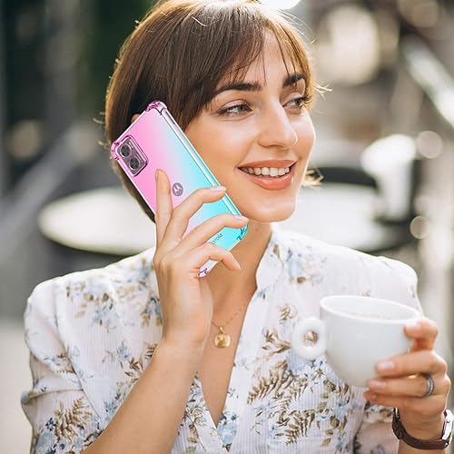 Miniatura 6 de Funda para Motorola E22, funda para Moto E22i, funda transparente para teléfono con degradado, delgada, antiarañazos, flexible, TPU, funda