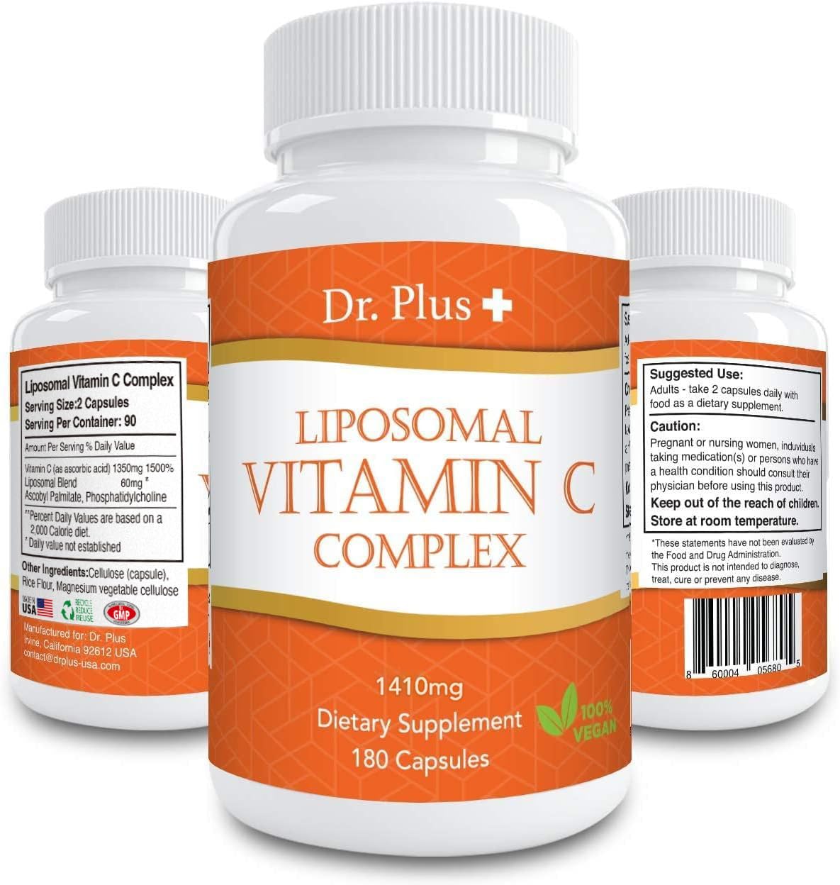 xcel lipo c Liposomal Vitamin Complex 1500mg(2 Capsules) - 180 Capsules - High Absorption Vitamin C- Supports Immune System and Collagen Booster vee-supplements Format:1kg Meet the New Nutriplus