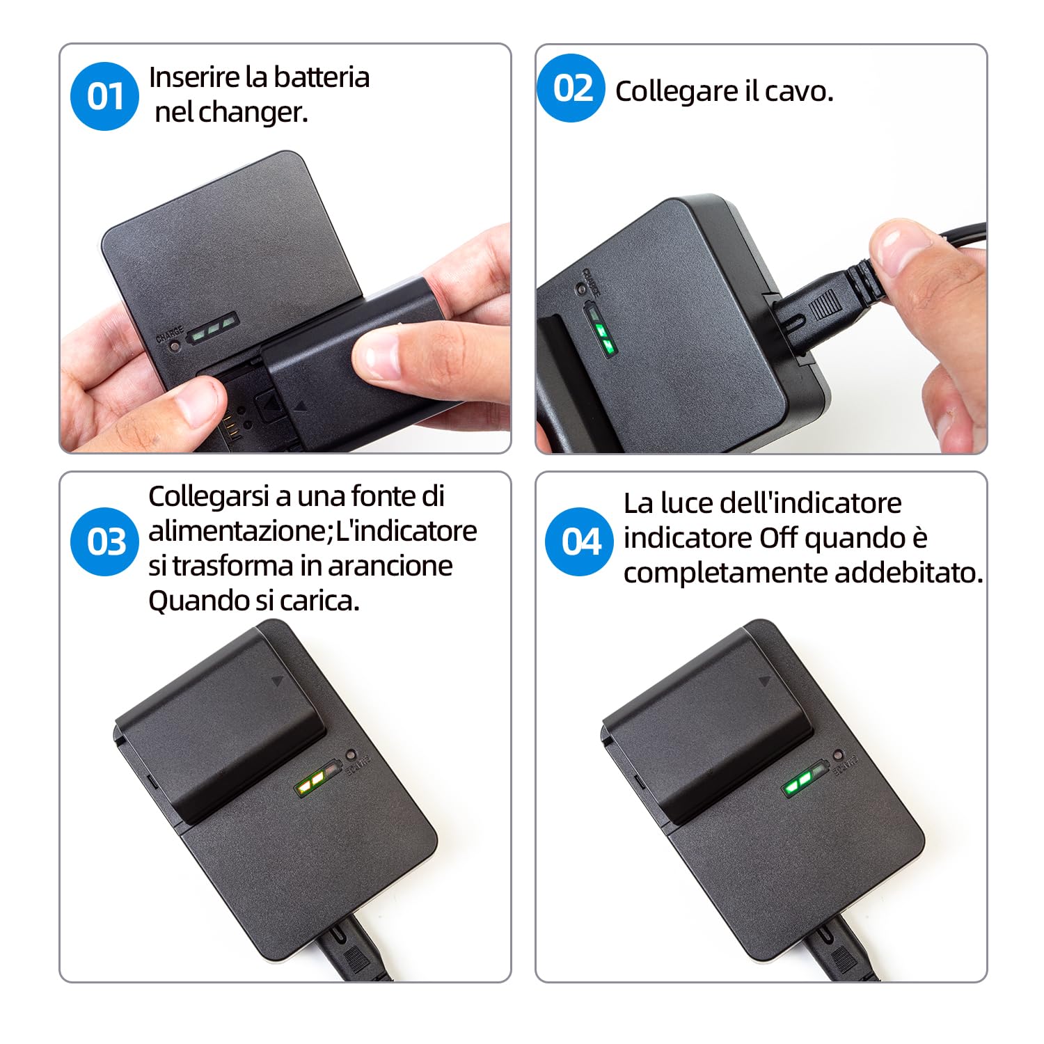 BC-QZ1 Battery Charger NP-FZ100 Compatibile con Sony Z-Series ZV-E1 FX3 FX30 A1 A6600 A6700 A7C A7C II A7CR A7S A7S III A7 III A7R III A7R IV A9 A9 III Digital SLR